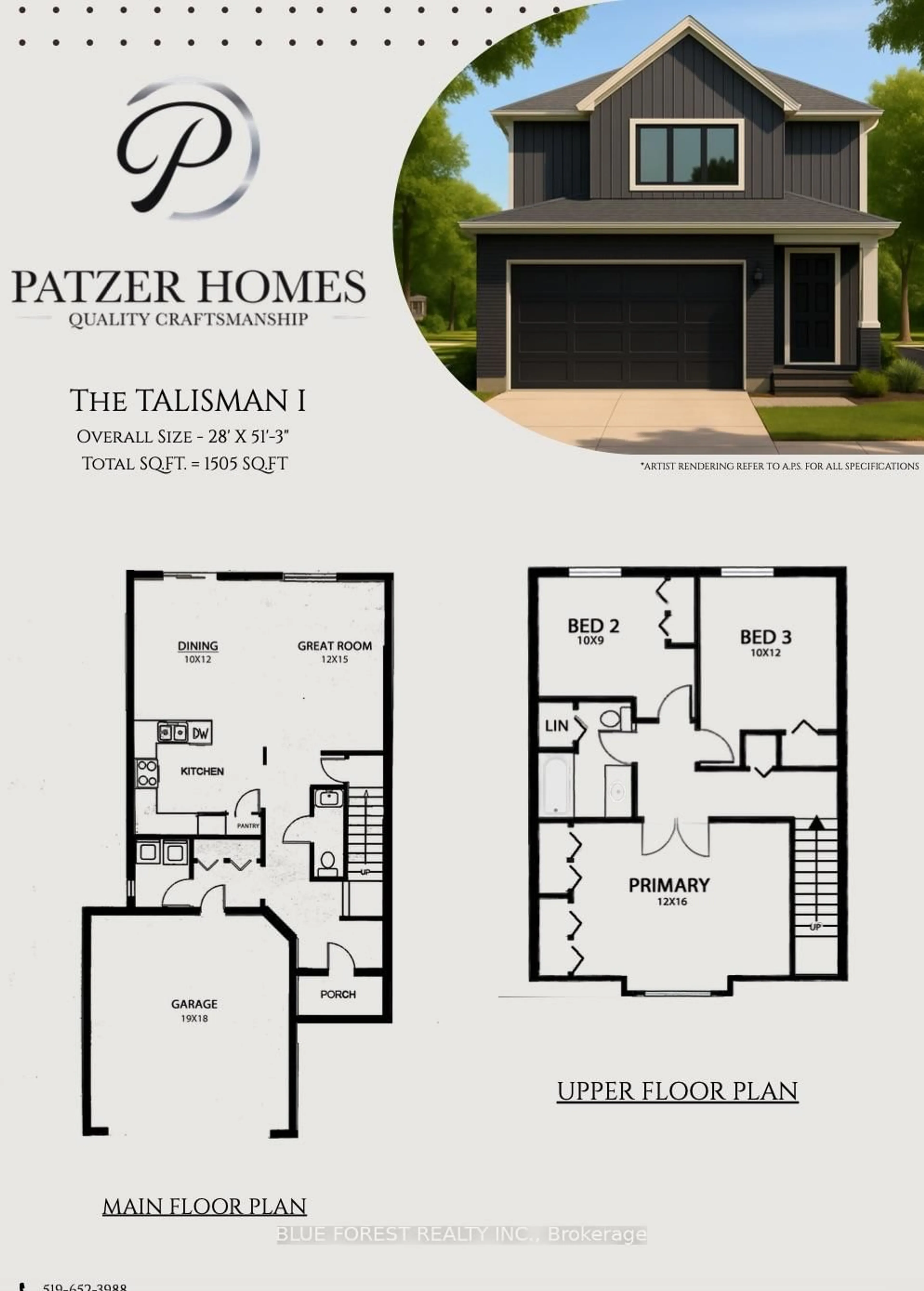 Floor plan for LOT 36 BEER Cres, Strathroy-Caradoc Ontario N7G 3K5
