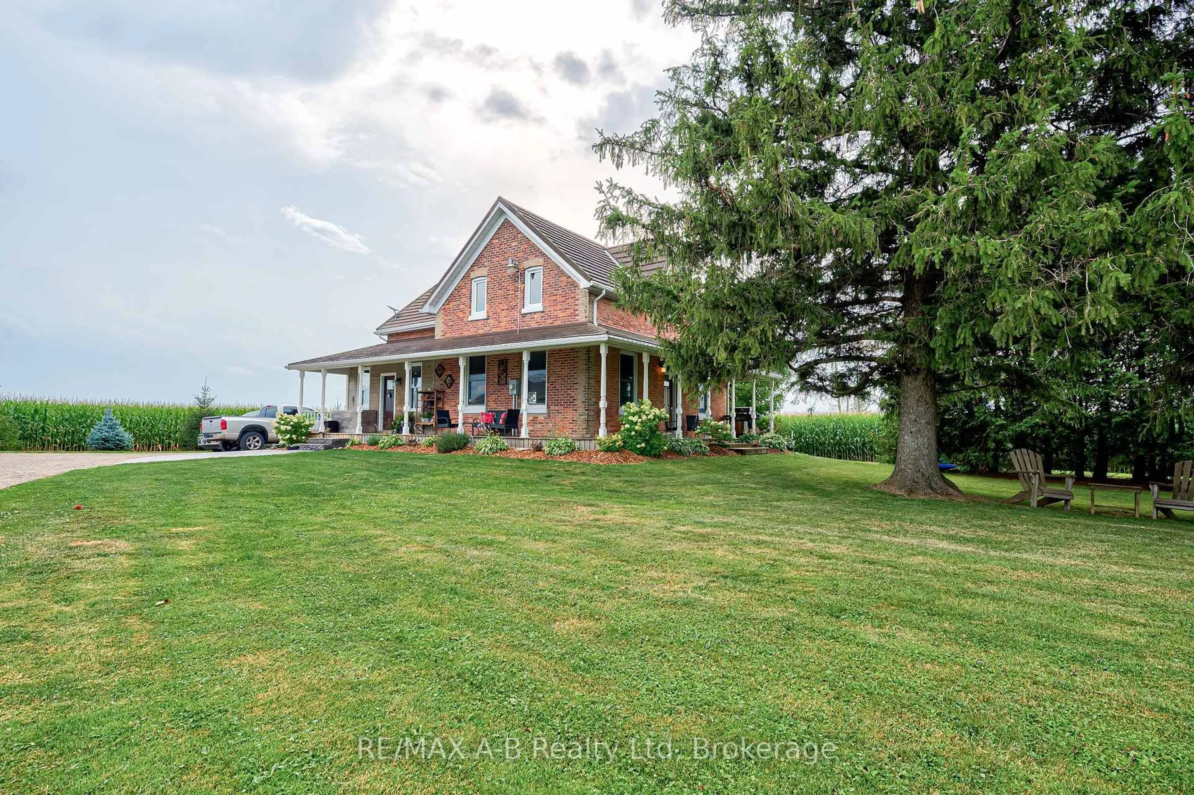 A pic from outside/outdoor area/front of a property/back of a property/a pic from drone, water/lake/river/ocean view for 6355 Perth Rd 55 Line, West Perth Ontario N0K 1P0