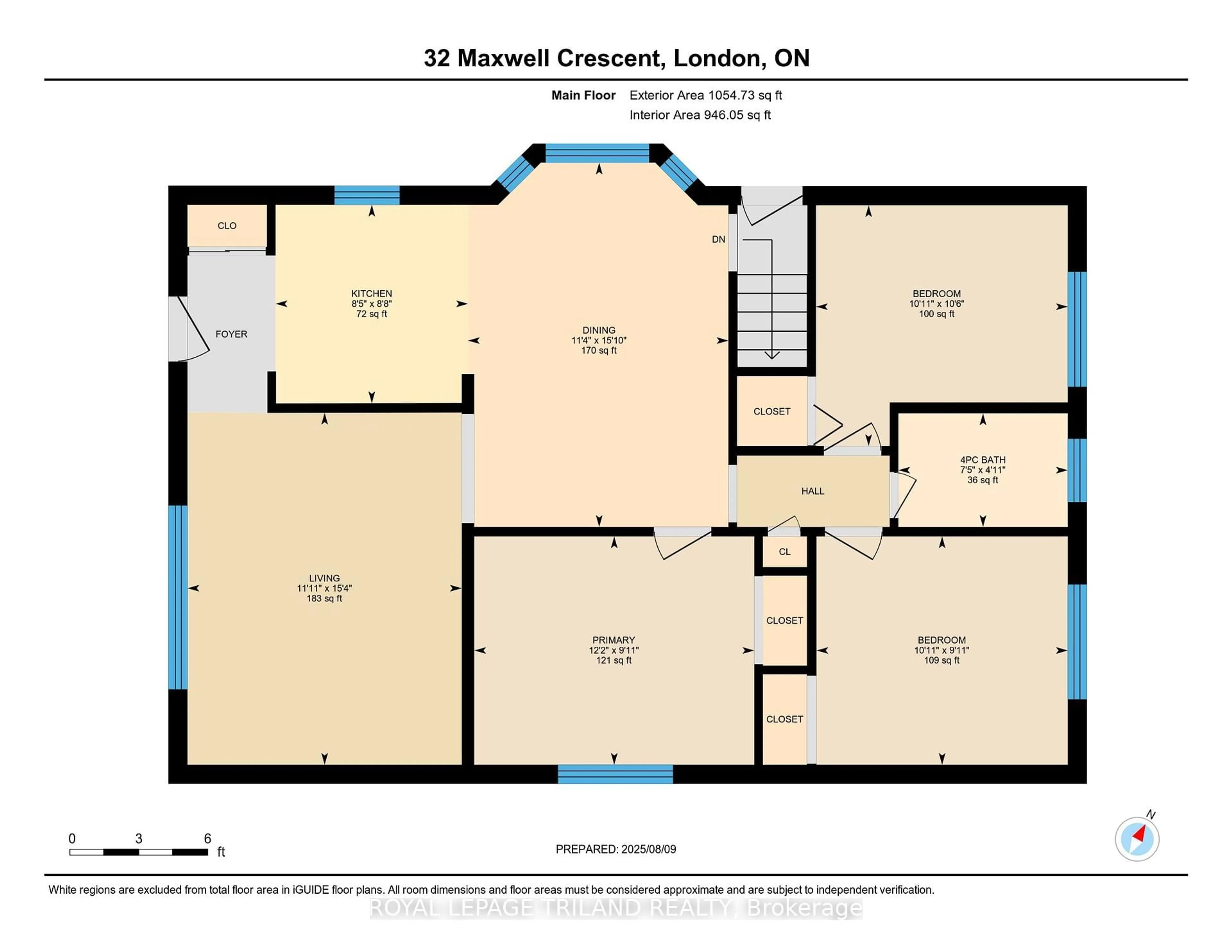 Floor plan for 32 Maxwell Cres, London North Ontario N5X 1Z1