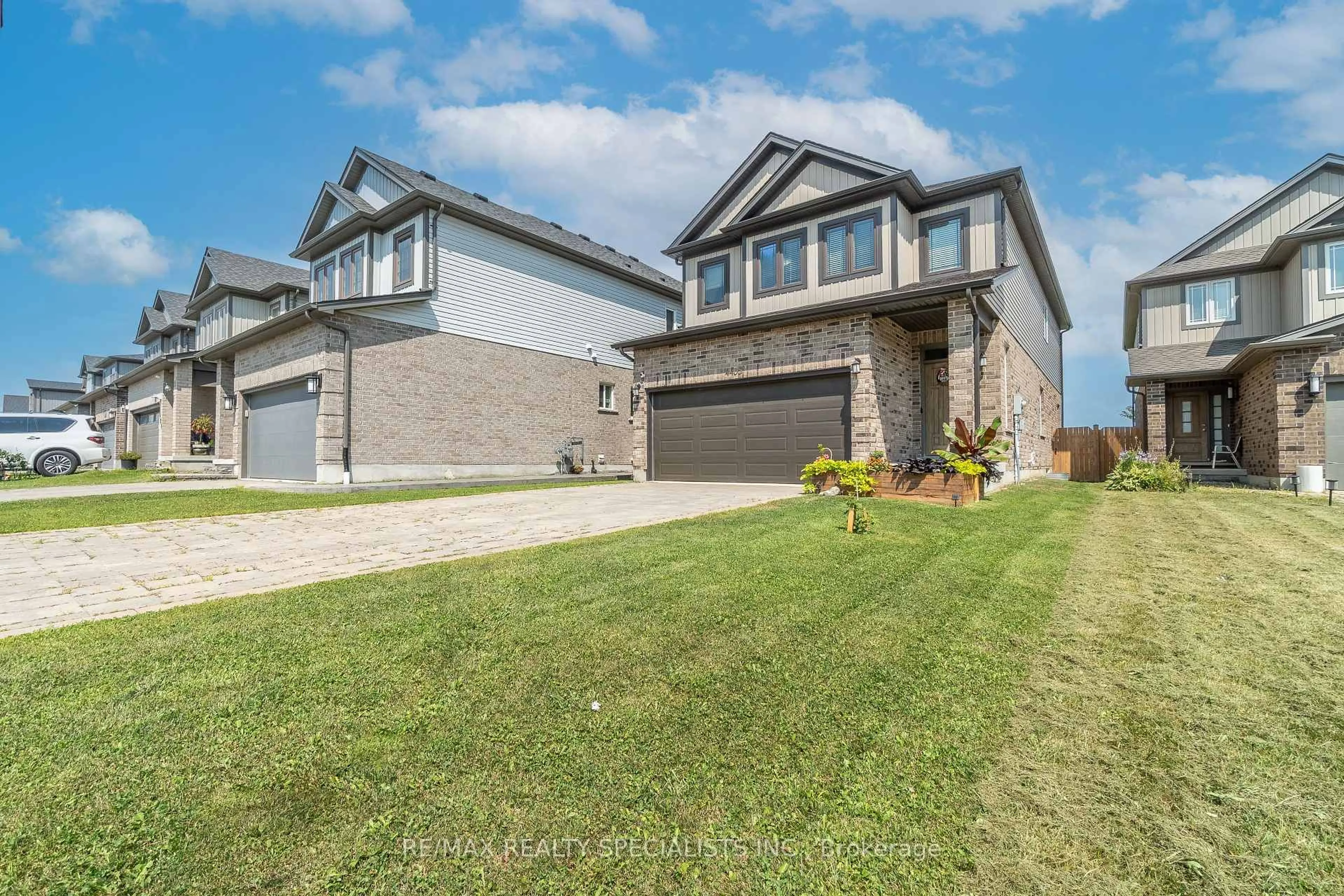 Home with brick exterior material, street for 4435 Lismer Lane, London South Ontario N6L 0E1