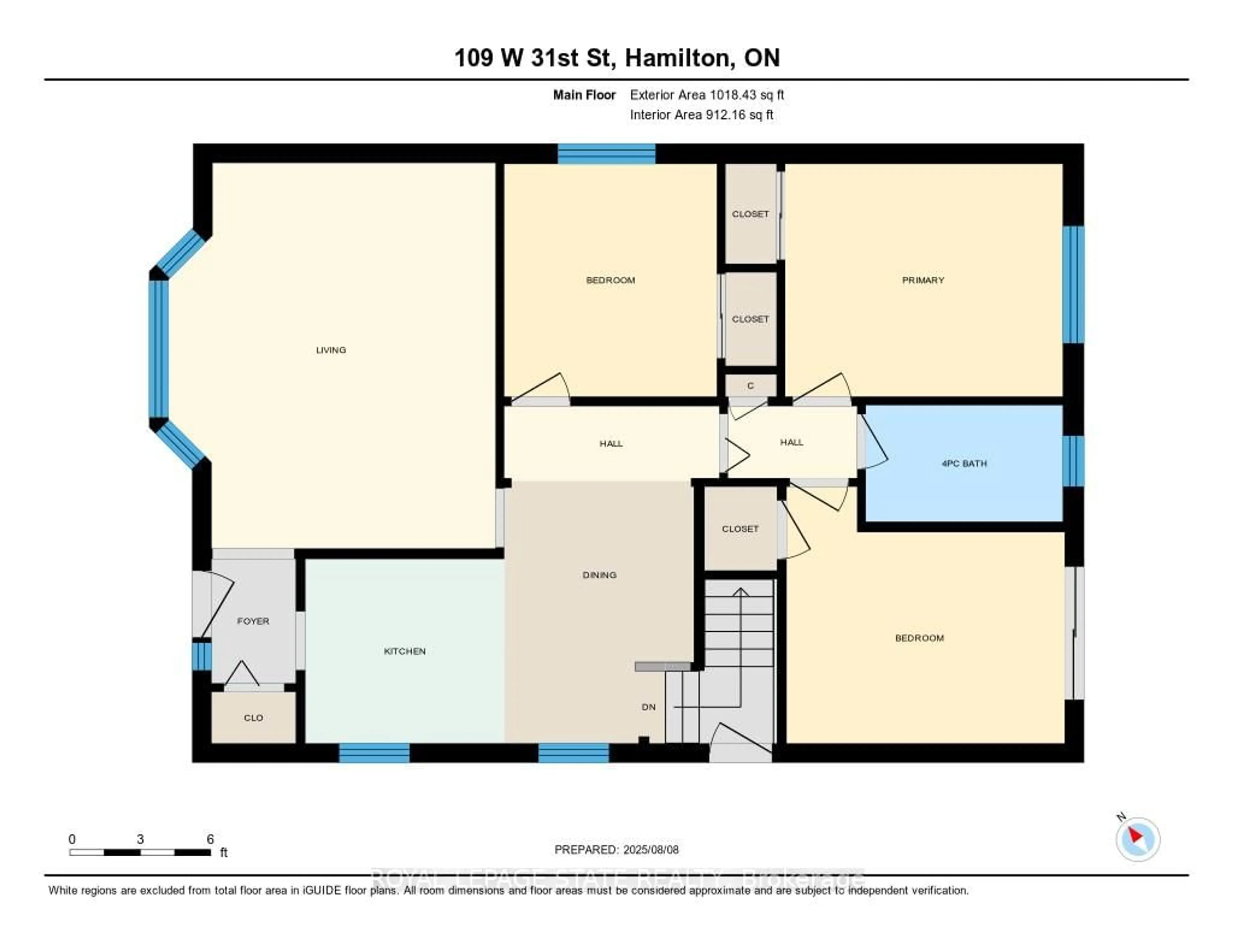 Floor plan for 109 West 31st St, Hamilton Ontario L9C 5E8
