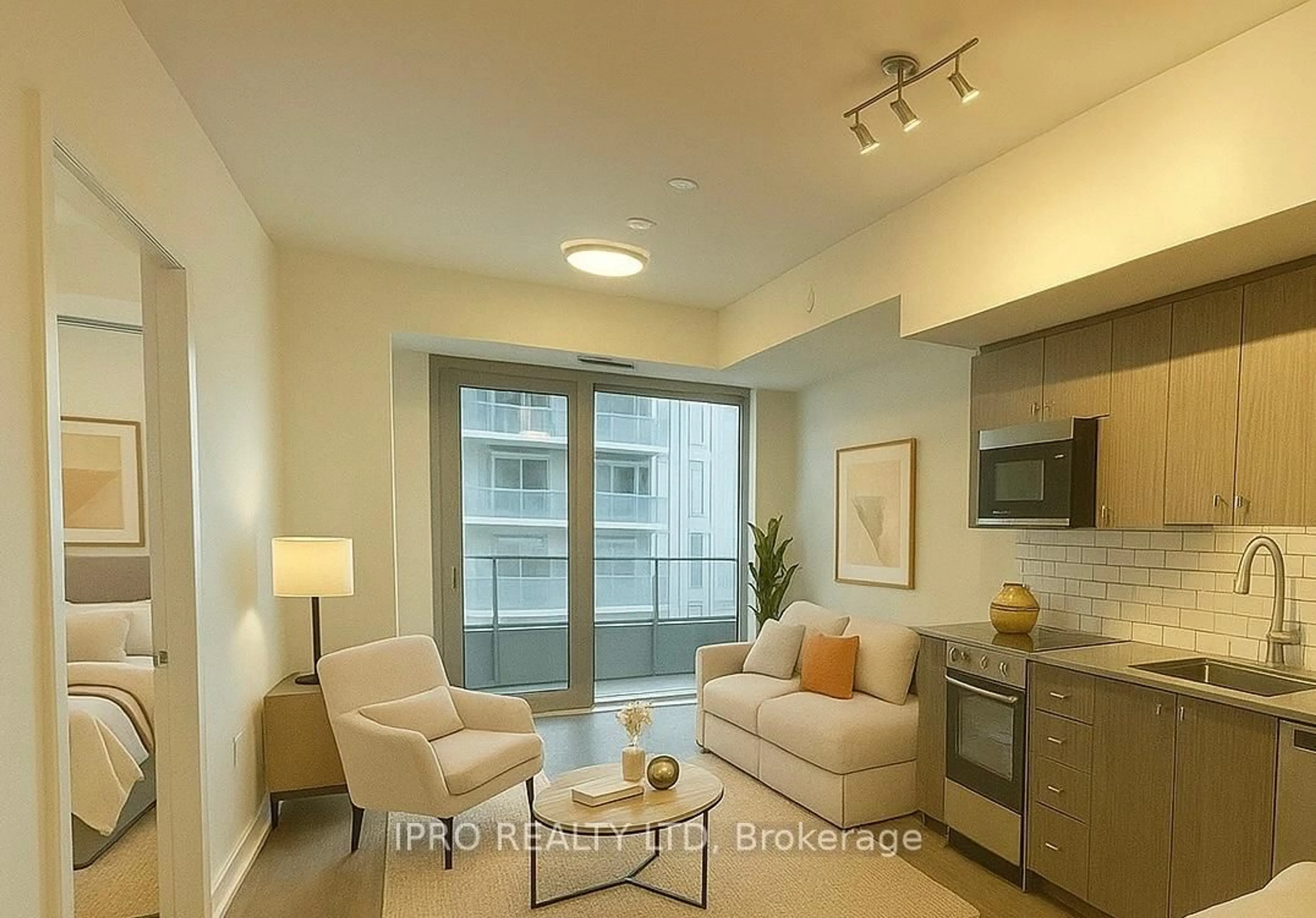 Living room with furniture, unknown for 15 Wellington St #714, Waterloo Ontario N2G 0E4