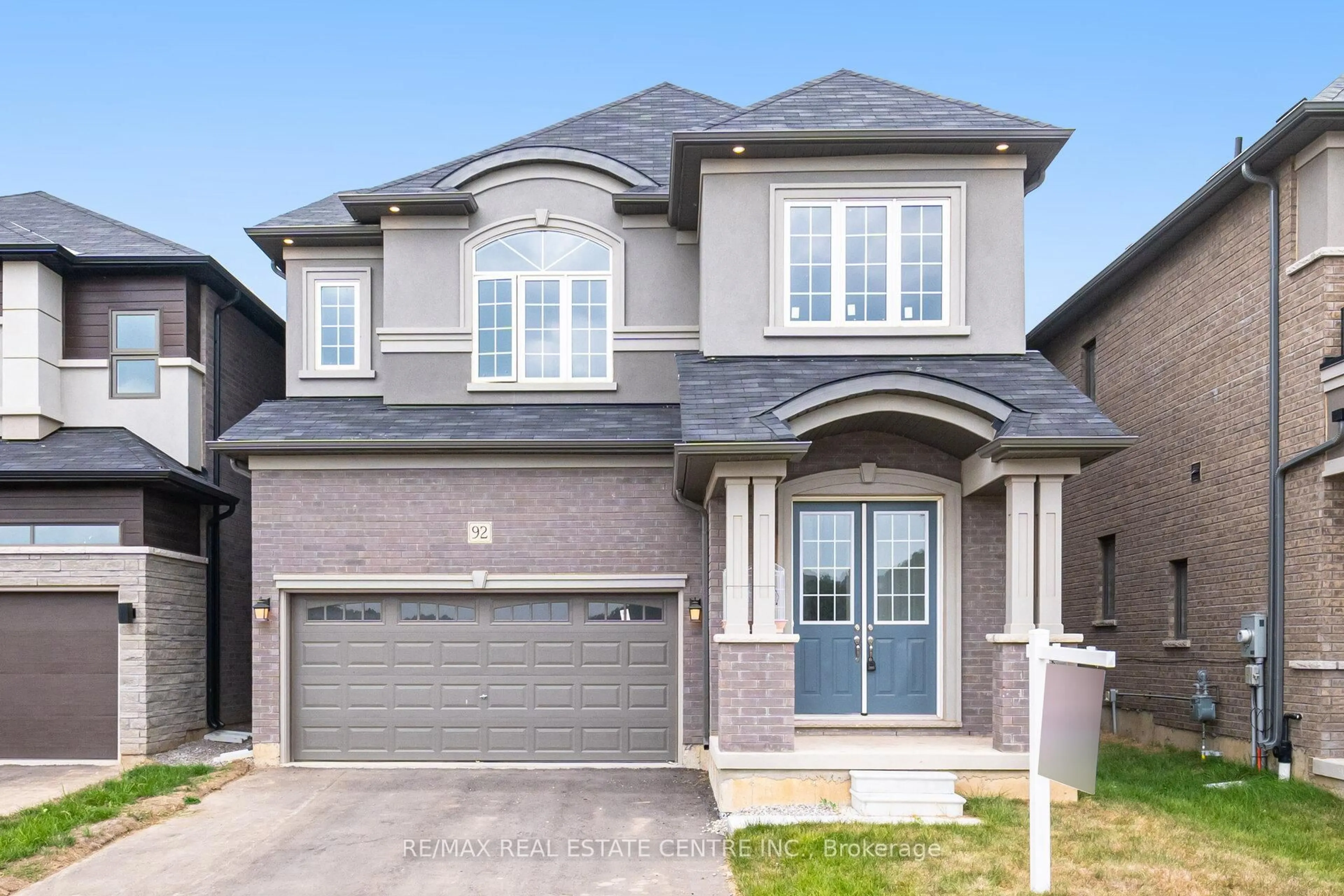 Home with brick exterior material, street for 92 Stauffer Rd, Brantford Ontario N3V 0B5