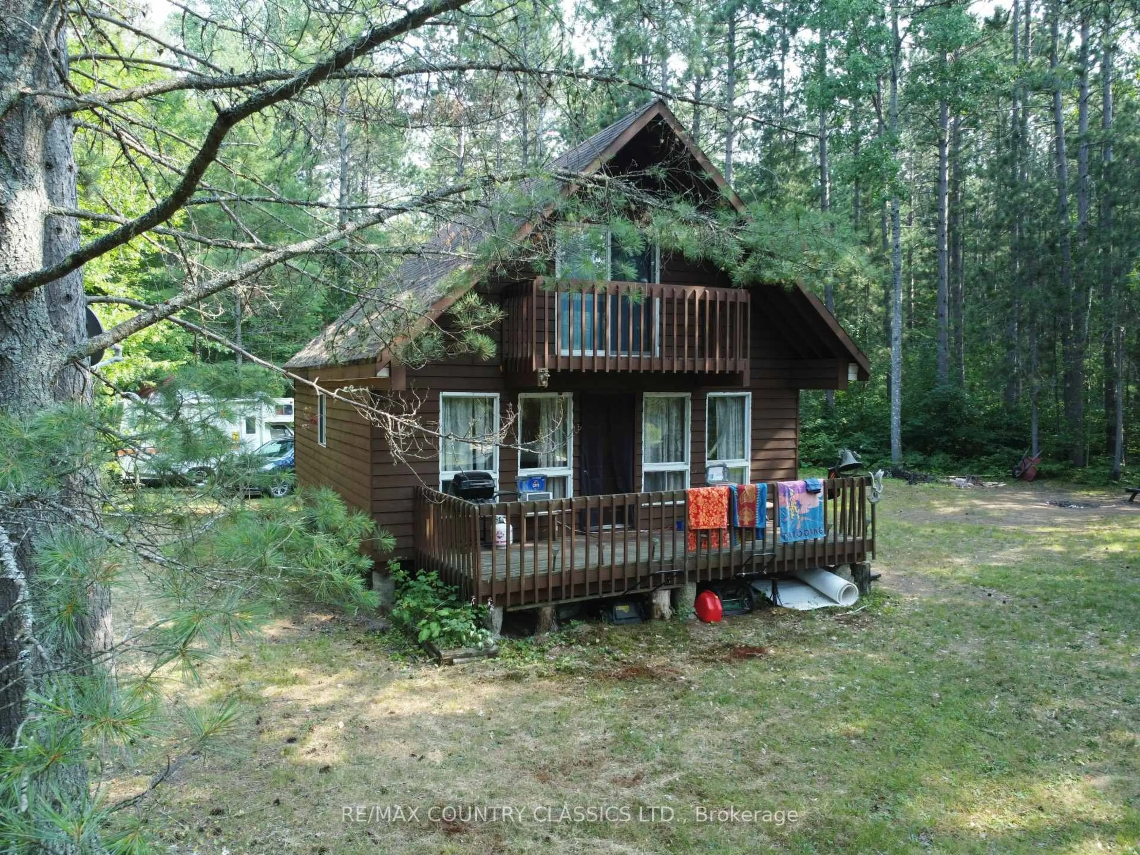 Patio, water/lake/river/ocean view for 1502 Major lake Rd, South Algonquin Ontario K0J 2C0