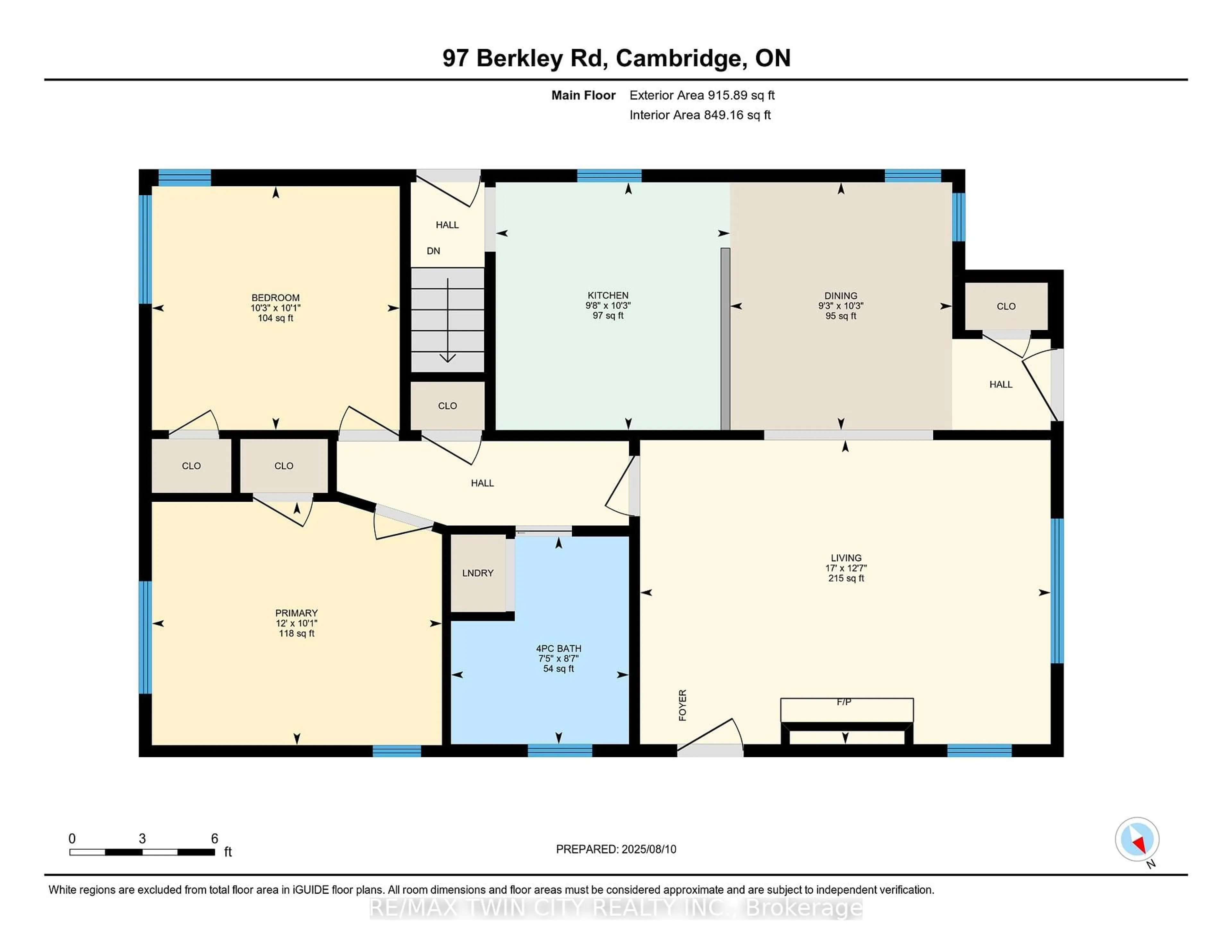 Floor plan for 97 Berkley Rd, Cambridge Ontario N1S 3G8