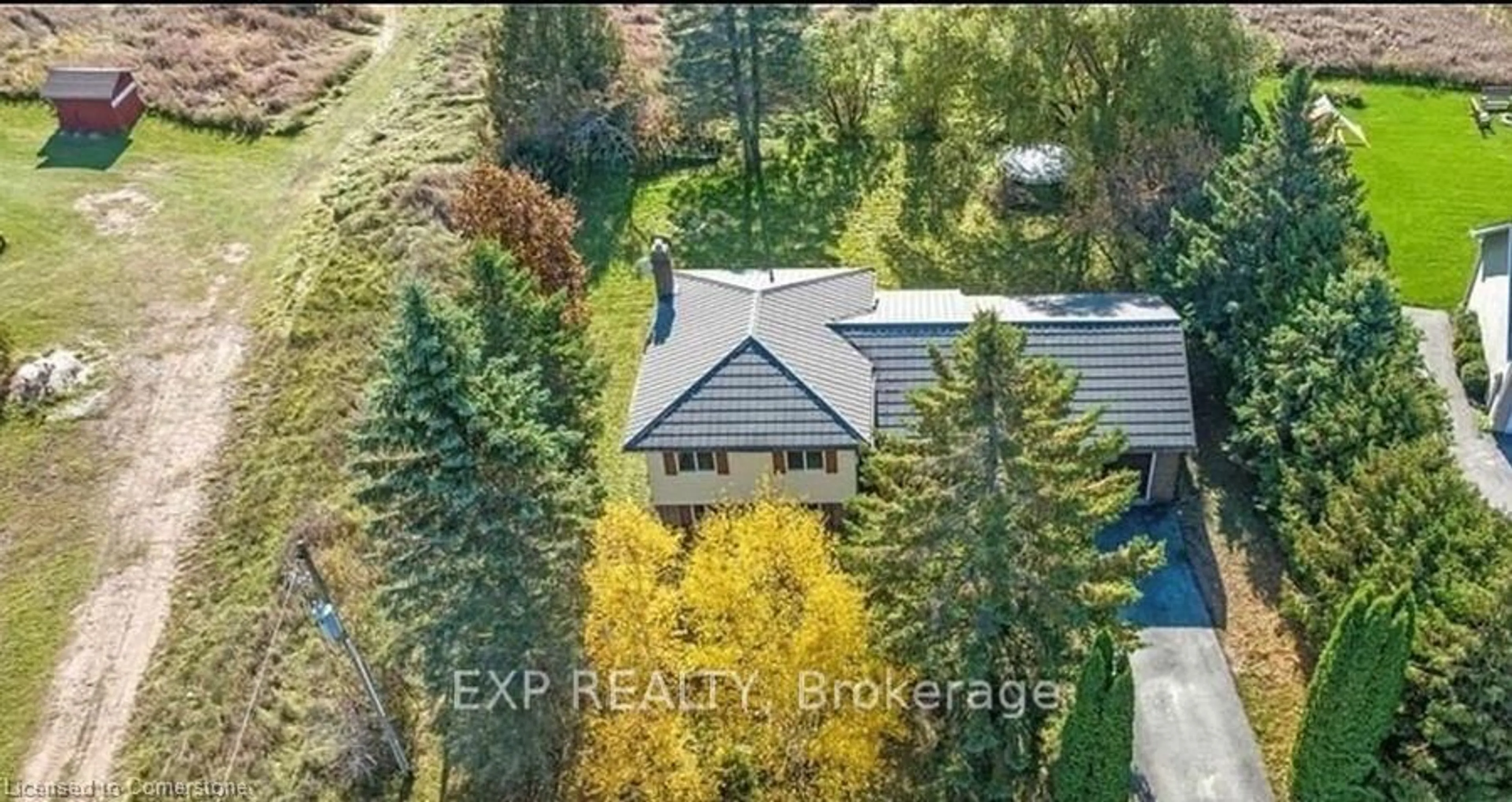 A pic from outside/outdoor area/front of a property/back of a property/a pic from drone, unknown for 156 John St, Grey Highlands Ontario N0C 1C0