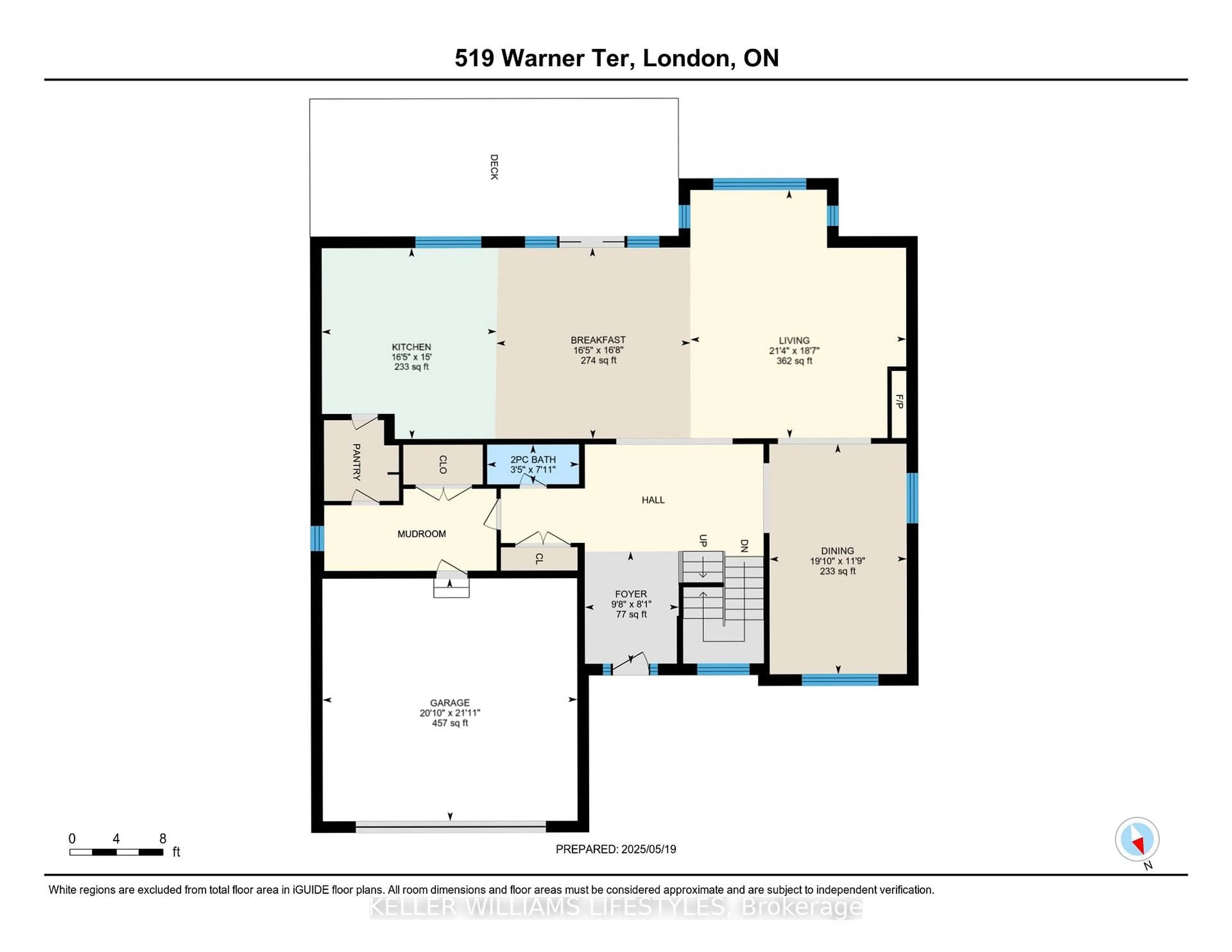 Floor plan for 519 Warner Terr, London North Ontario N6G 0E6