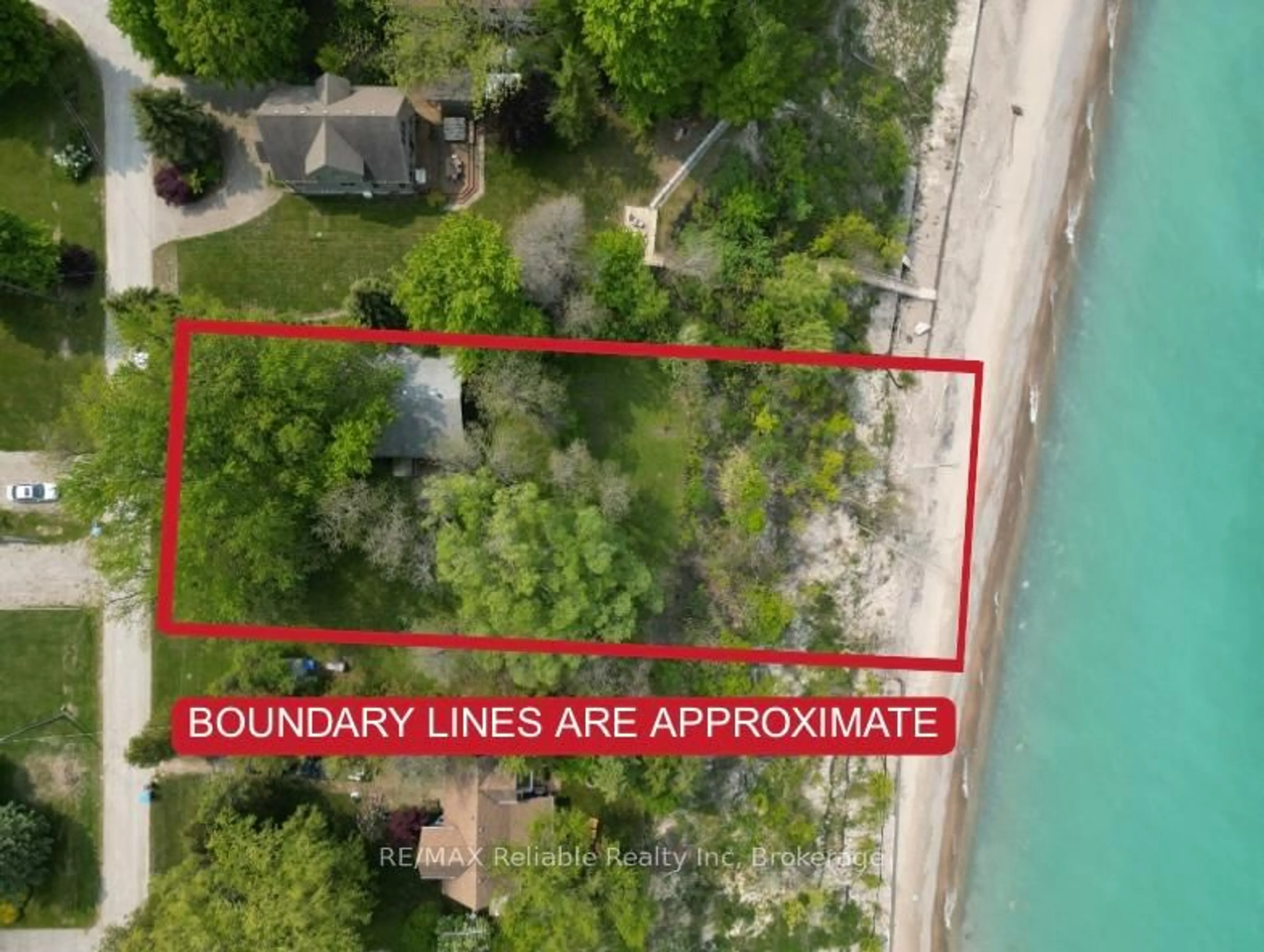 A pic from outside/outdoor area/front of a property/back of a property/a pic from drone, water/lake/river/ocean view for 77543 Melena Dr, Bluewater Ontario N0M 1G0