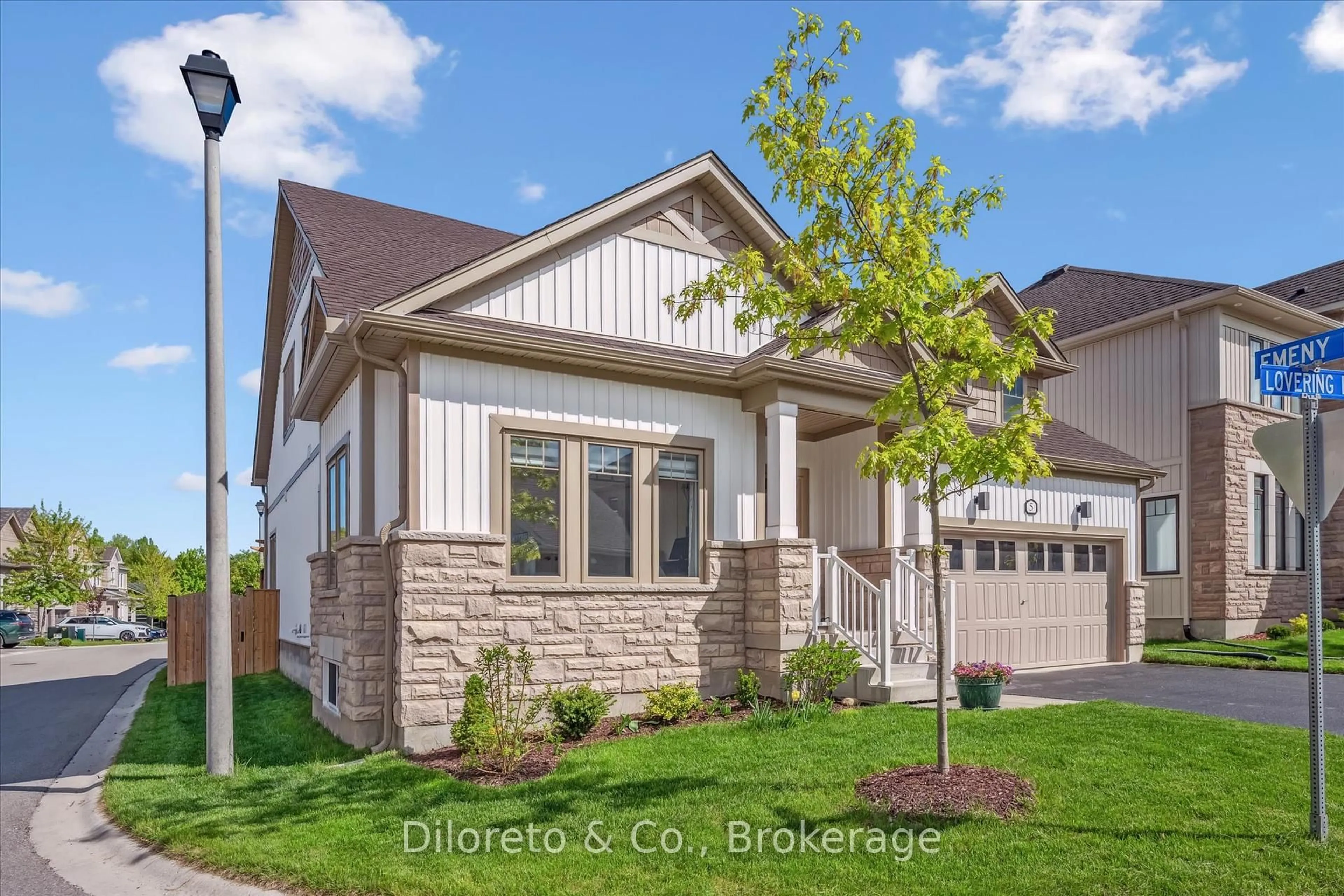 Home with brick exterior material, street for 5 Lovering Lane, Guelph Ontario N1L 0H3