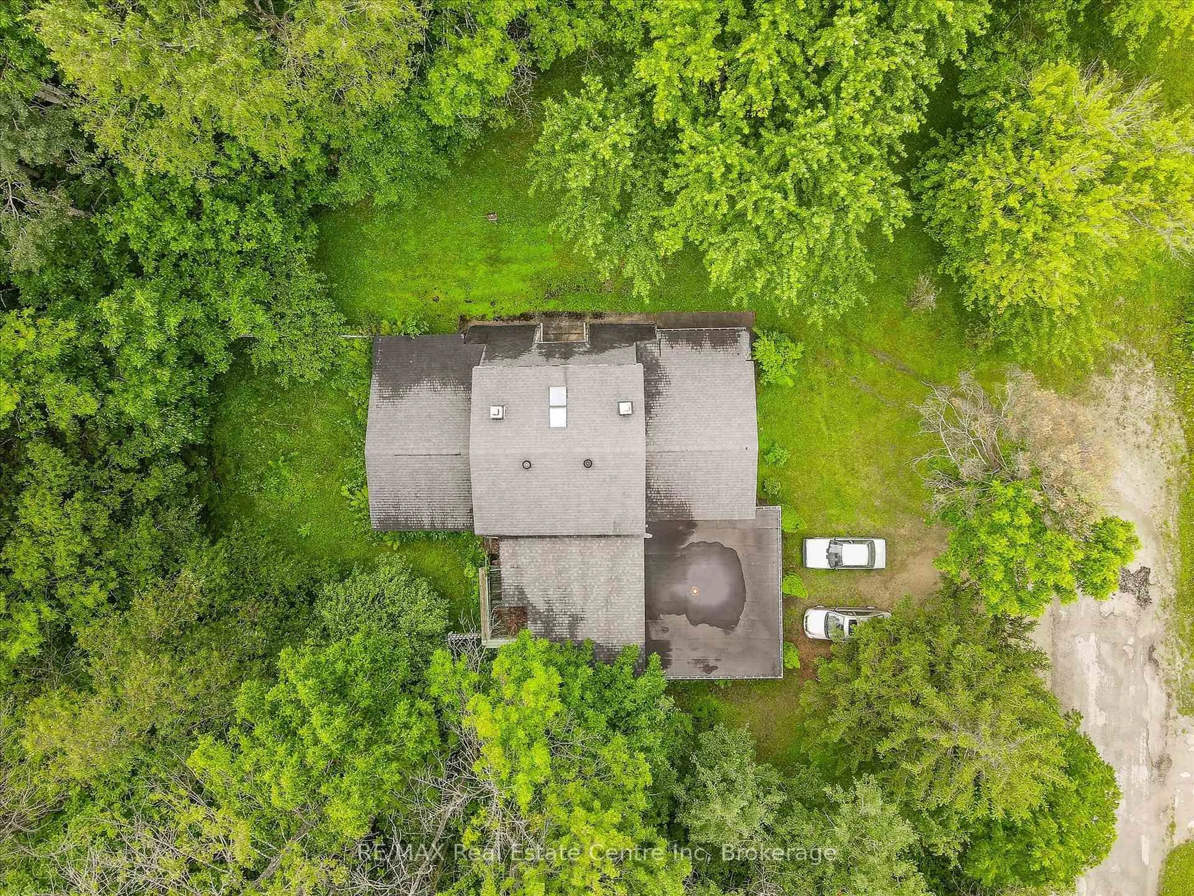 A pic from outside/outdoor area/front of a property/back of a property/a pic from drone, forest/trees view for 137 Finden St, Georgian Bluffs Ontario N4K 6V5