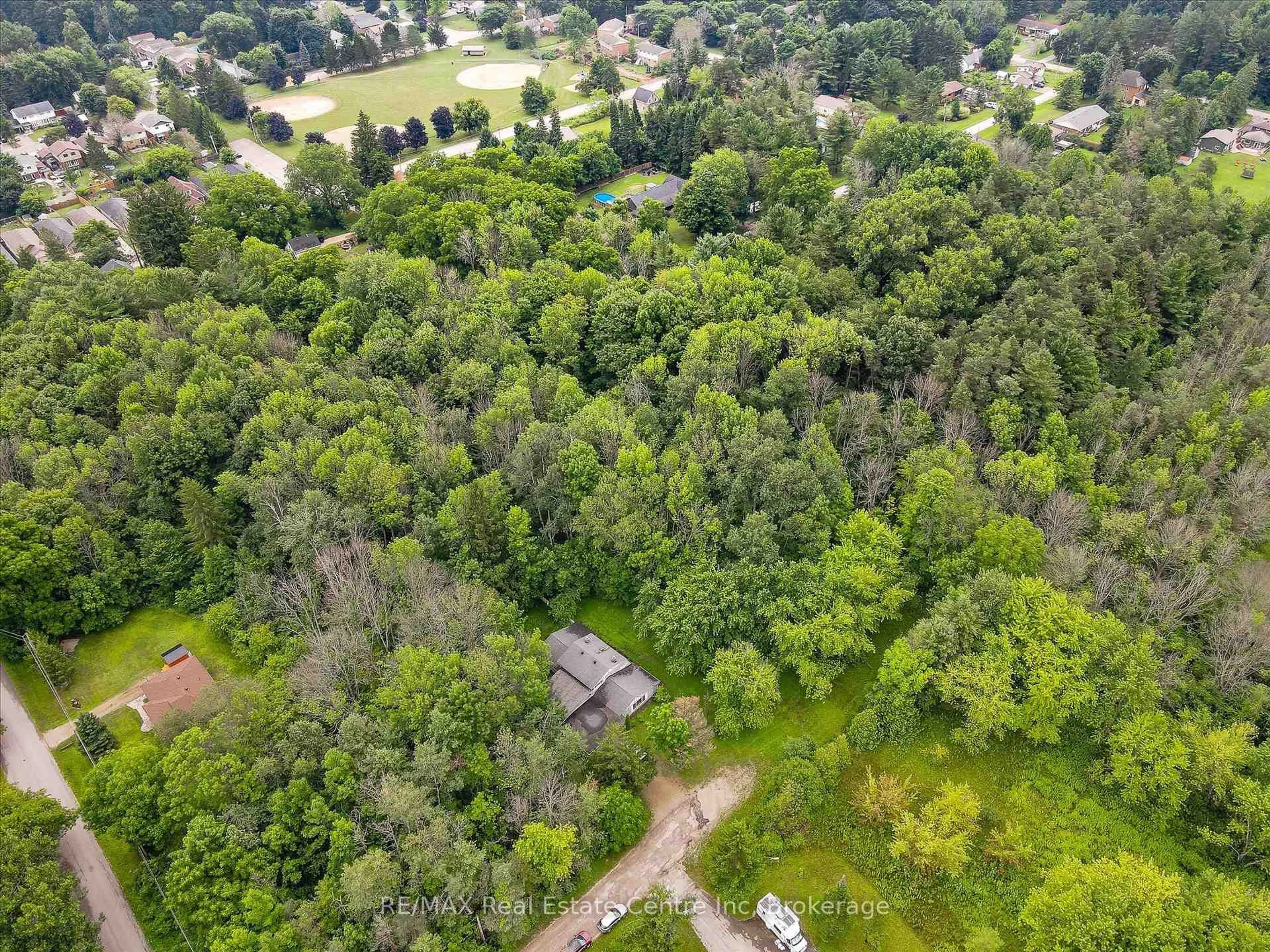 A pic from outside/outdoor area/front of a property/back of a property/a pic from drone, forest/trees view for 137 Finden St, Georgian Bluffs Ontario N4K 6V5