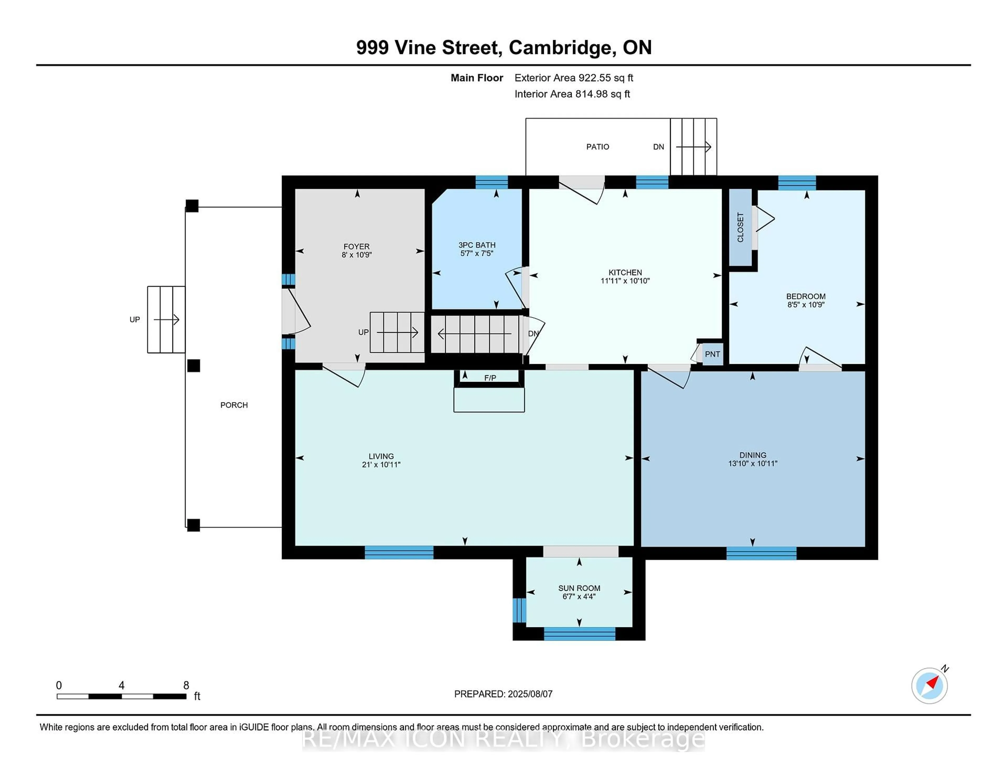 Floor plan for 999 Vine St, Cambridge Ontario N3H 2Z7