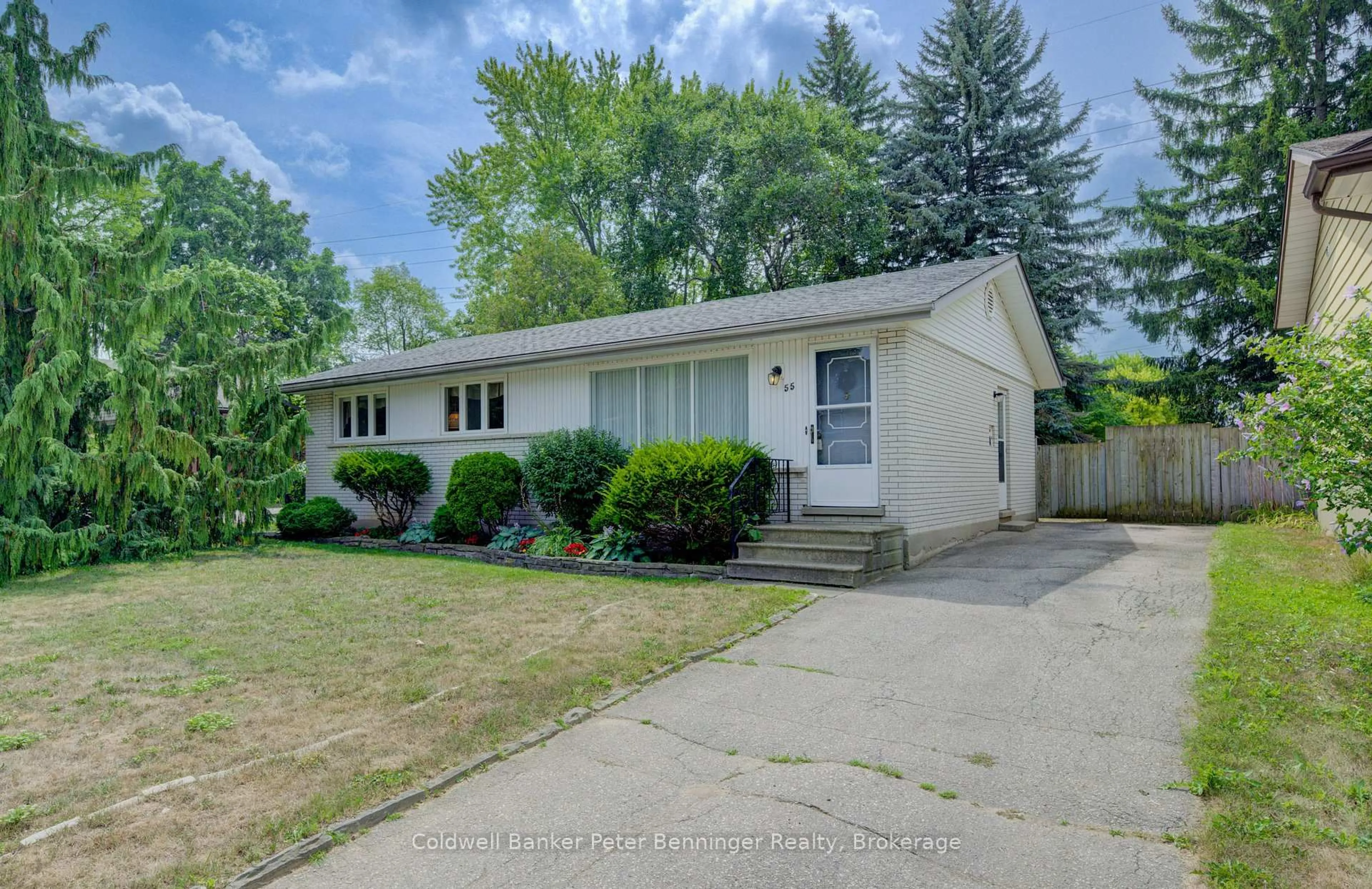Home with vinyl exterior material, street for 55 Dreger Ave, Kitchener Ontario N2A 2A5