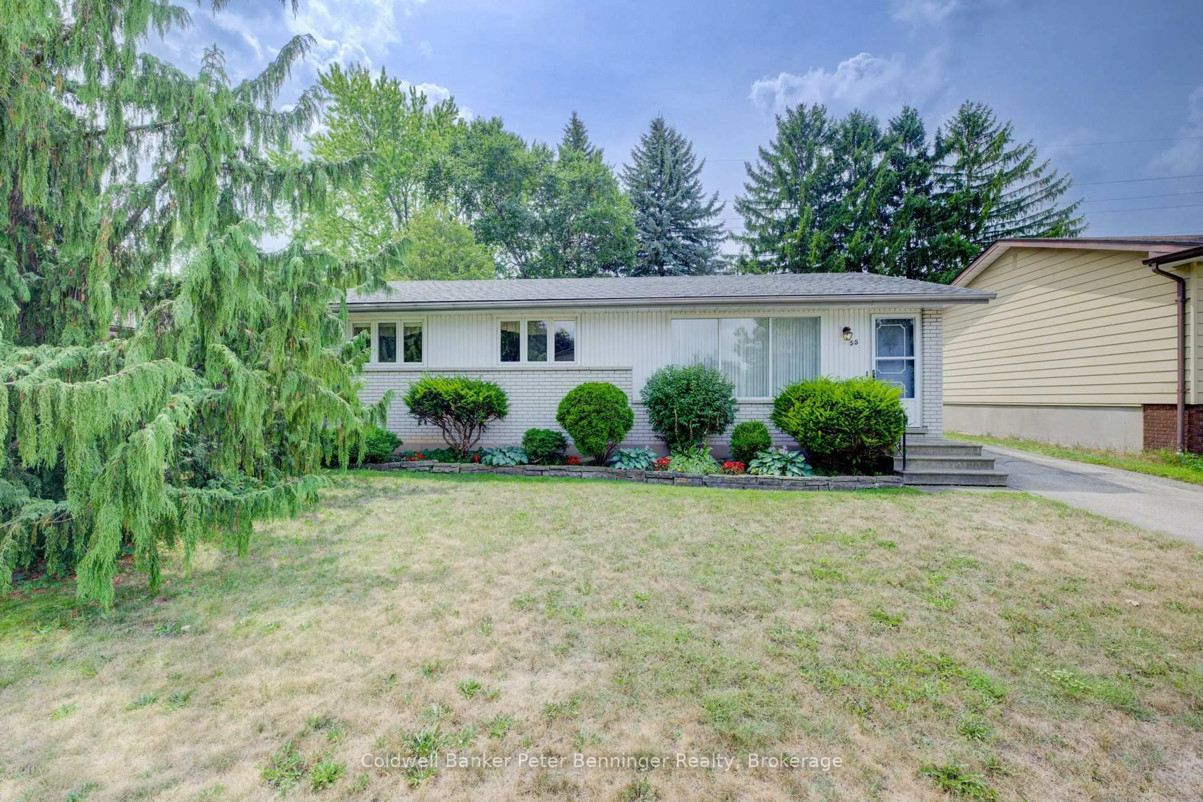 Home with vinyl exterior material, street for 55 Dreger Ave, Kitchener Ontario N2A 2A5