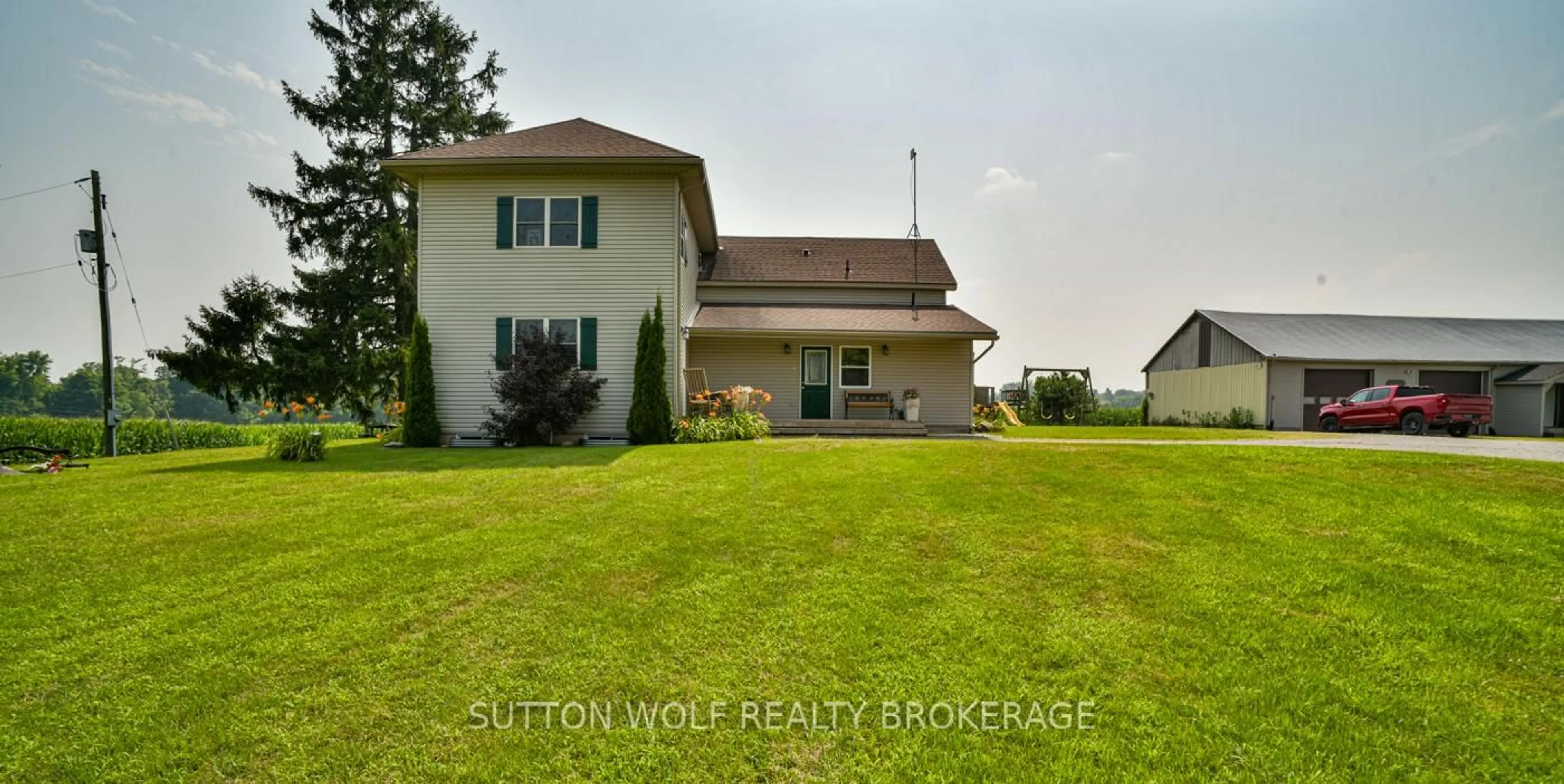 A pic from outside/outdoor area/front of a property/back of a property/a pic from drone, water/lake/river/ocean view for 23615 Glen Oak Rd, Strathroy-Caradoc Ontario N7G 3H4