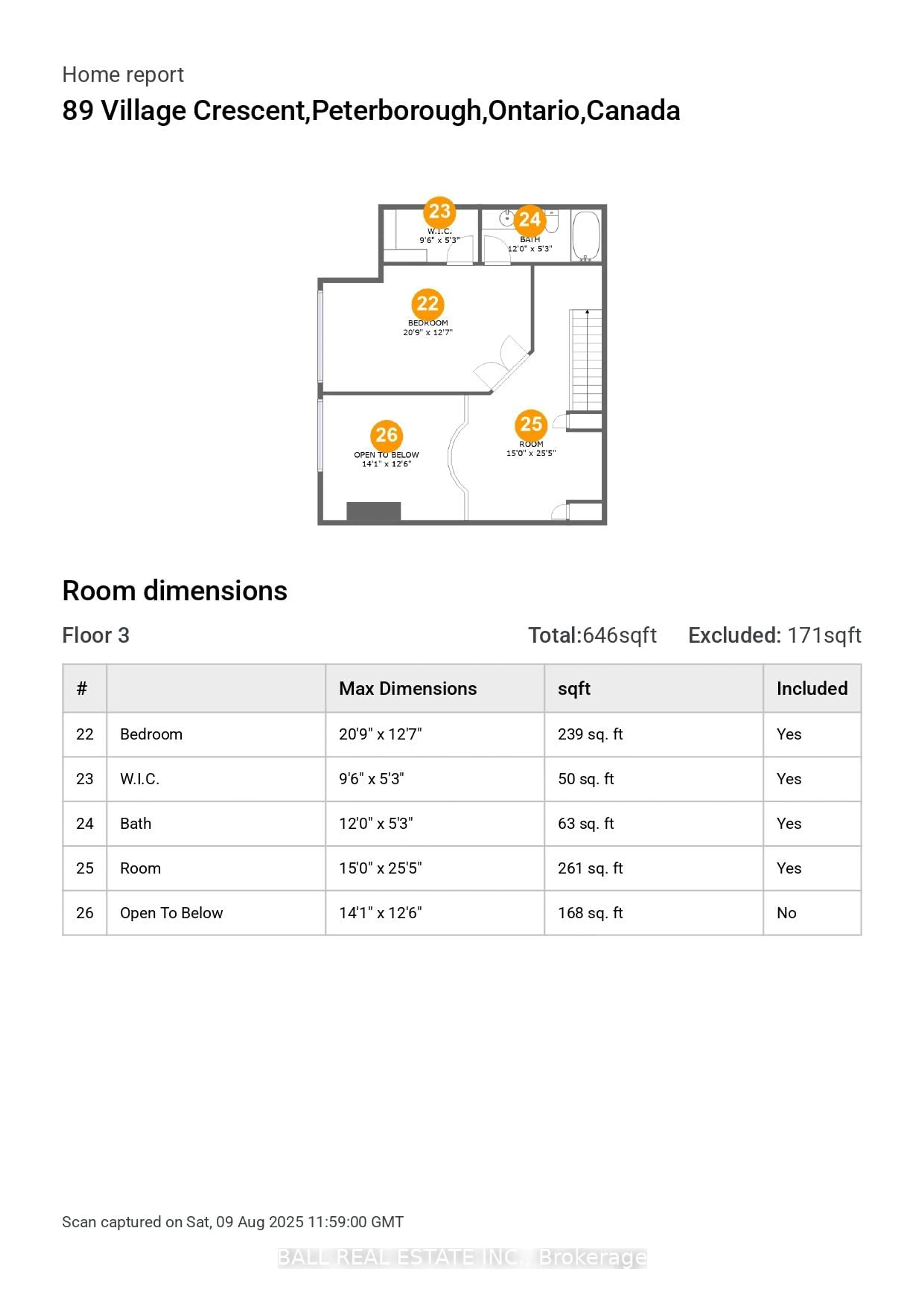 Floor plan for 89 Village Cres #87, Peterborough West Ontario K9J 0A9