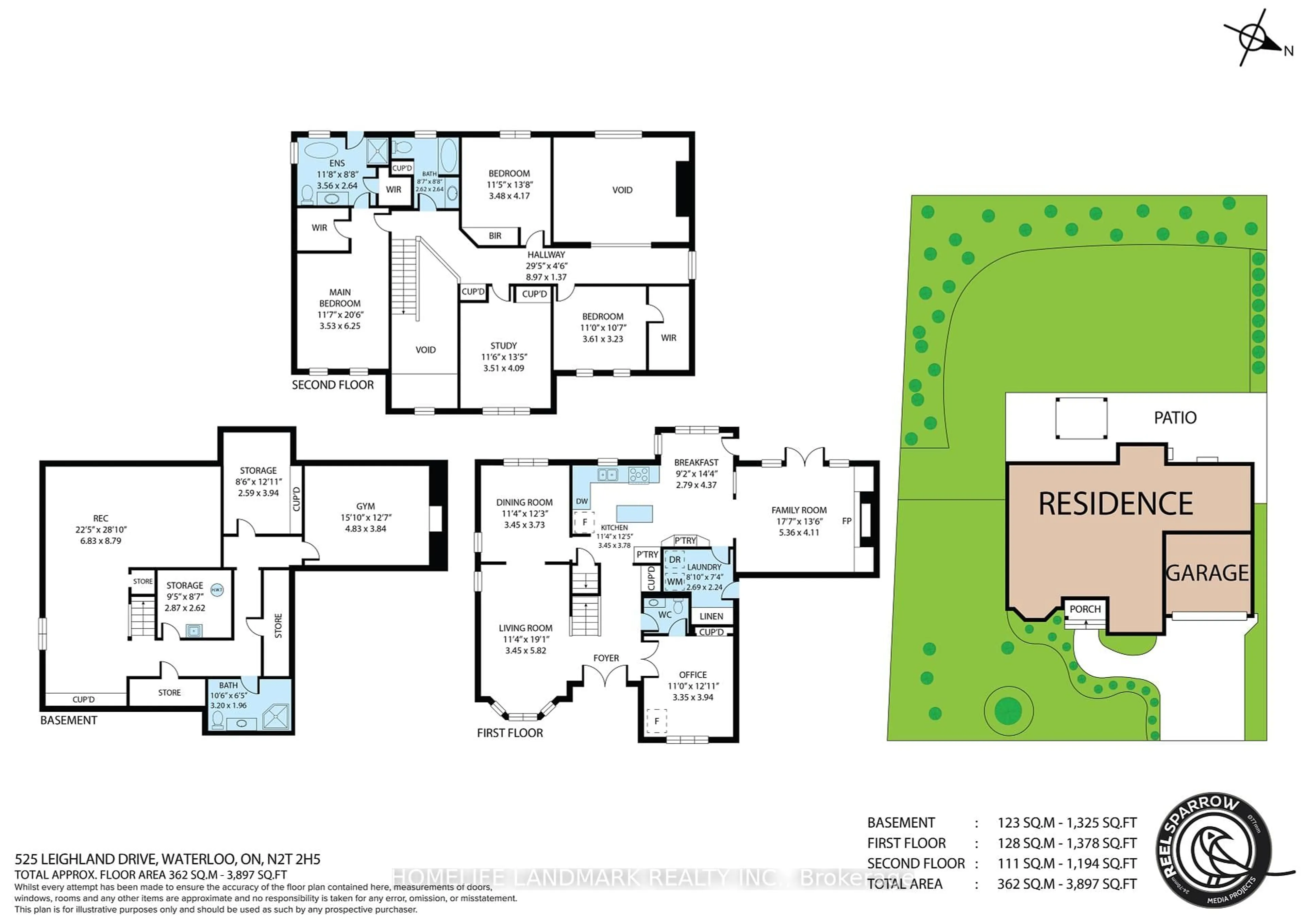 Floor plan for 525 Leighland Dr, Waterloo Ontario N2T 2H5