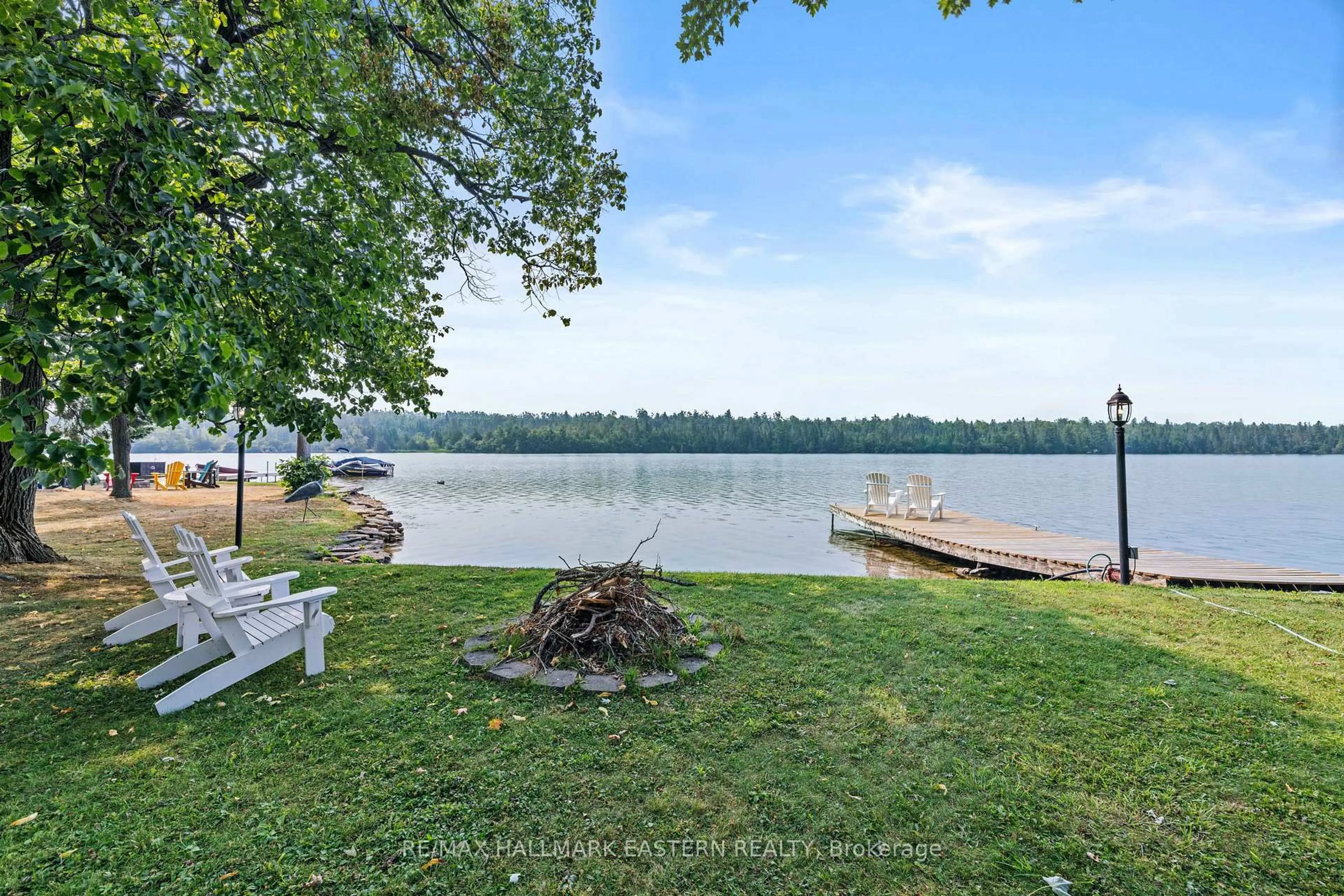Patio, water/lake/river/ocean view for 15 Snake Point Rd, Kawartha Lakes Ontario K0M 1A0