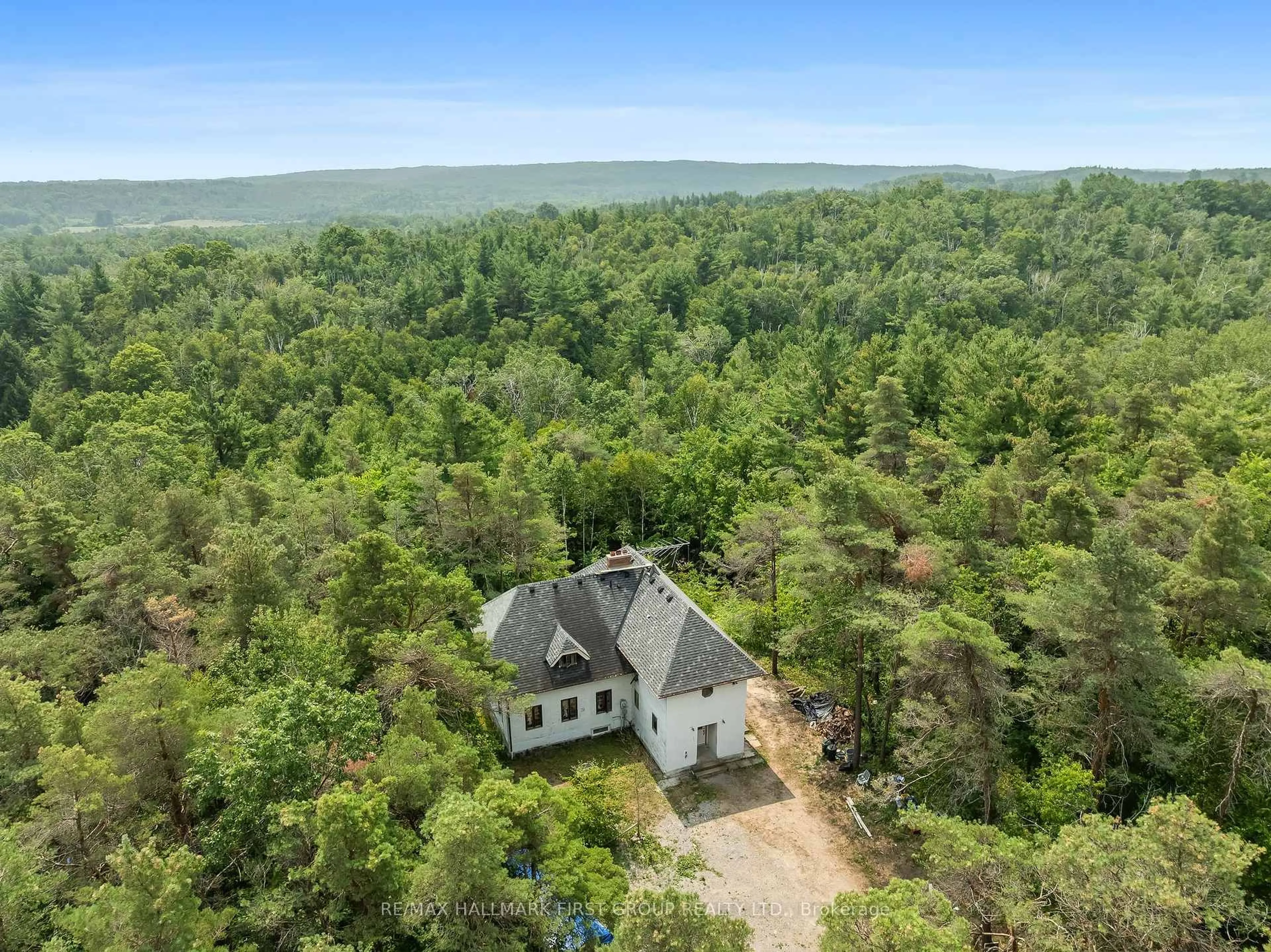 A pic from outside/outdoor area/front of a property/back of a property/a pic from drone, forest/trees view for 501 Zion Line, Cavan Monaghan Ontario L0A 1G0