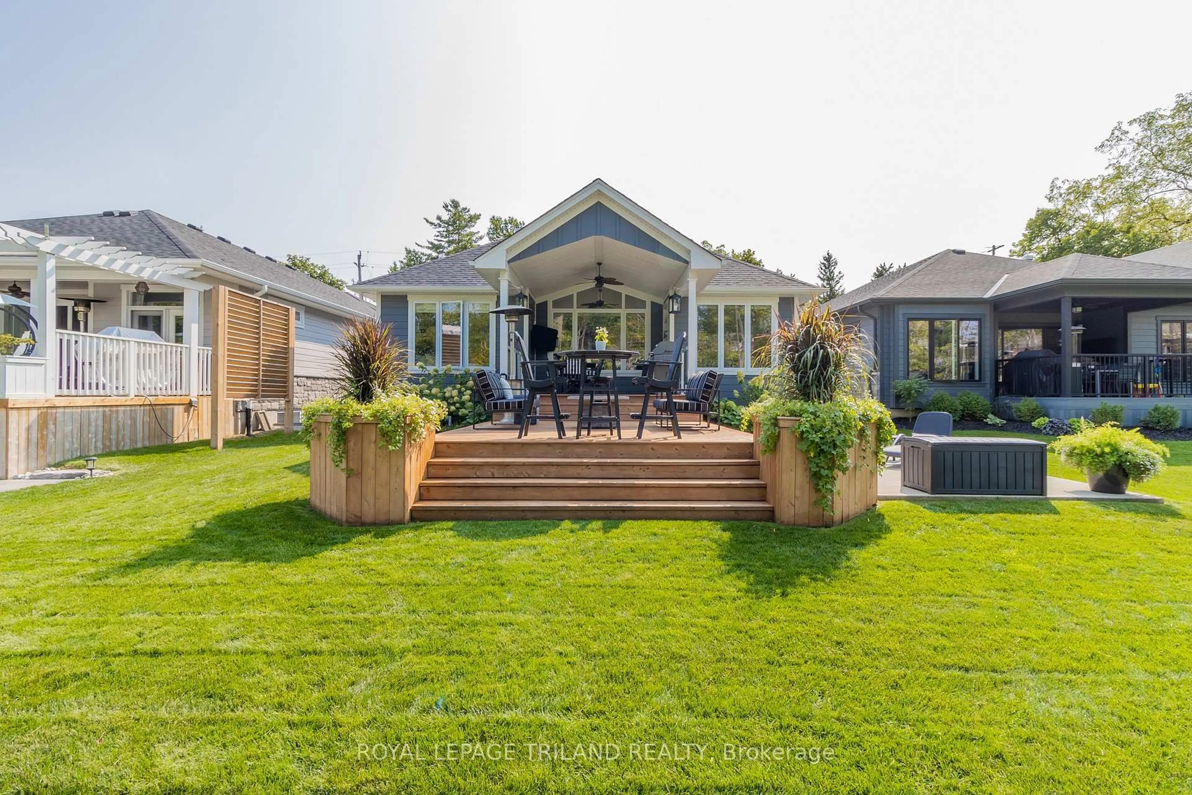 Patio, mountain view for 91 Gill Rd, Lambton Shores Ontario N0M 1T0