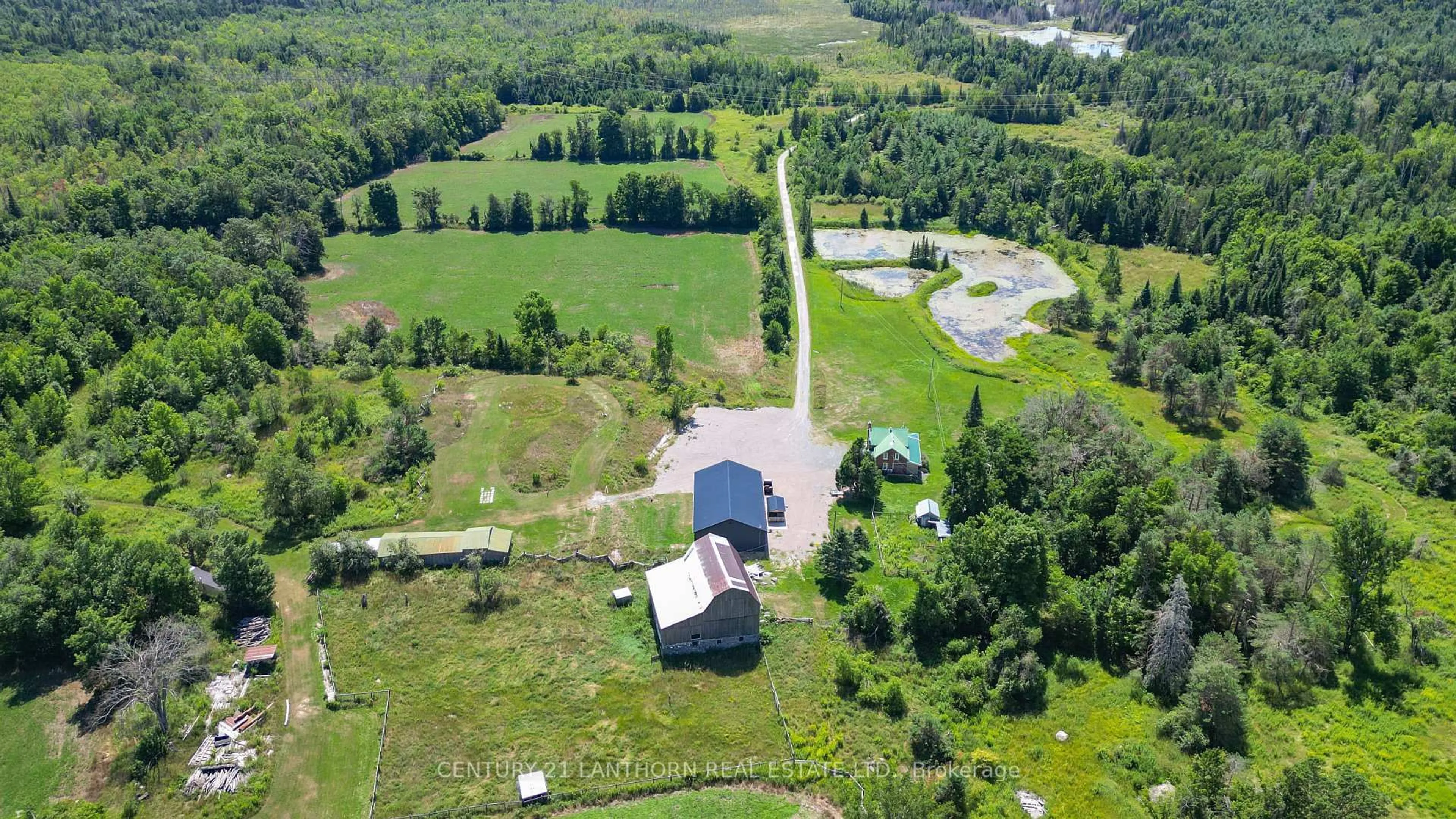 A pic from outside/outdoor area/front of a property/back of a property/a pic from drone, building for 495 Barker Rd, Madoc Ontario K0K 2K0