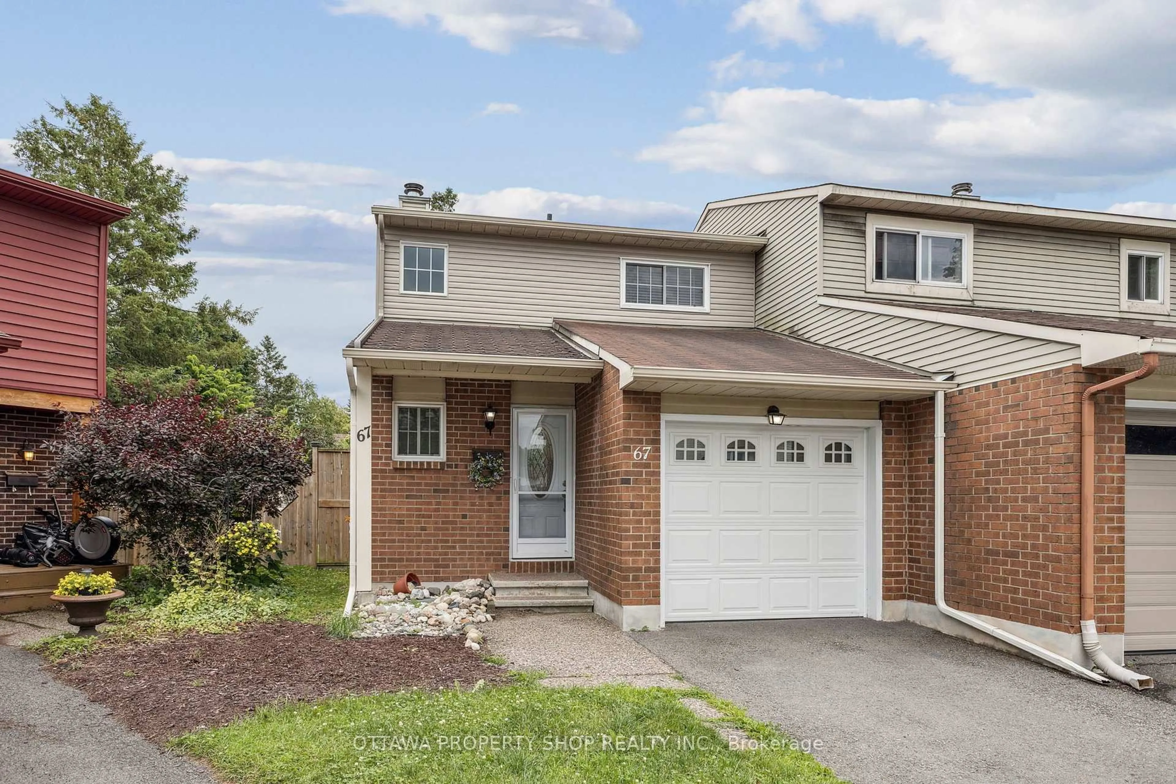 Home with brick exterior material, street for 67 Gentle Gate Cres, Ottawa Ontario K1T 1Z9