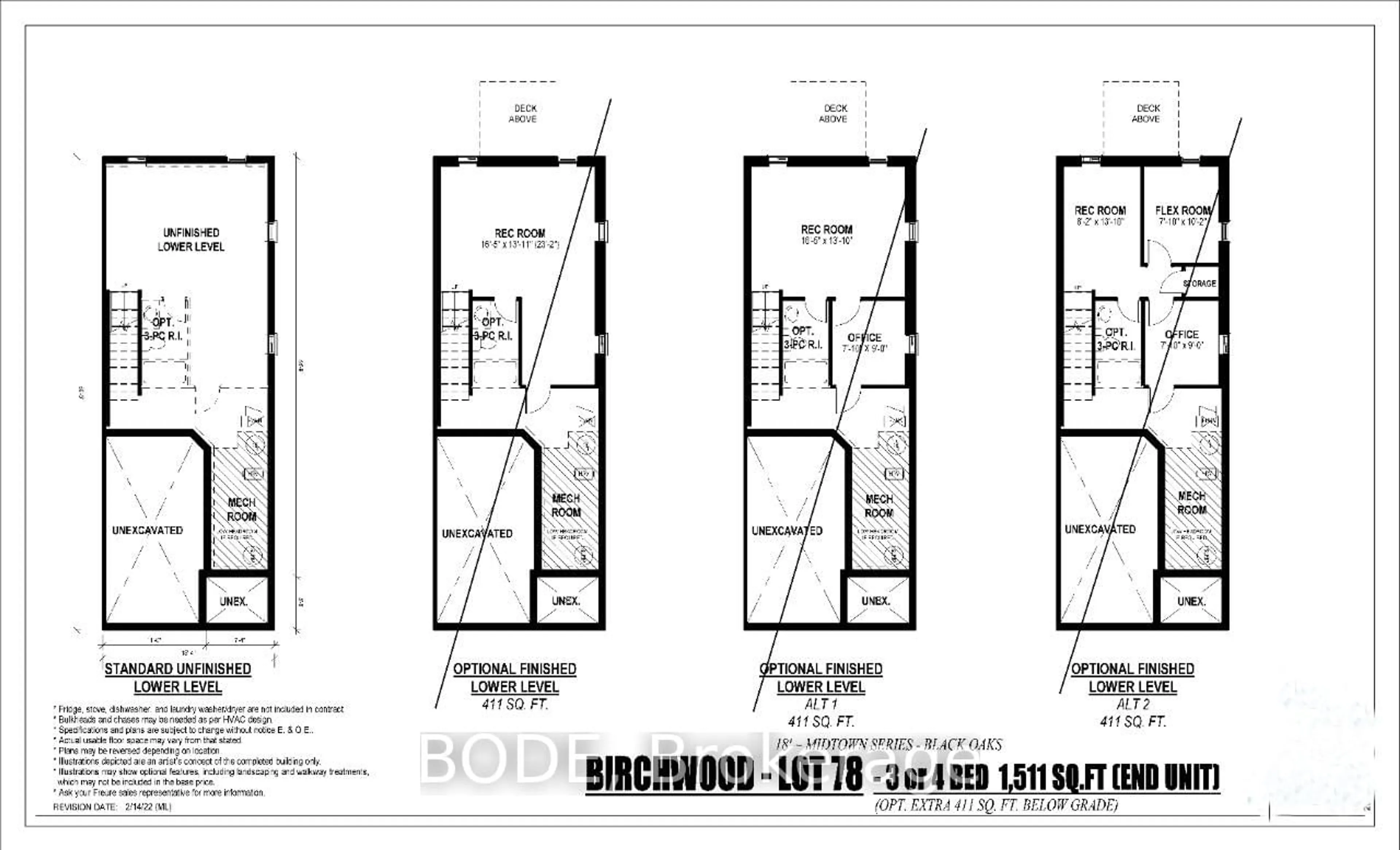 Floor plan for 76 Bur Oak Common #78-P, Cambridge Ontario N1S 0E4