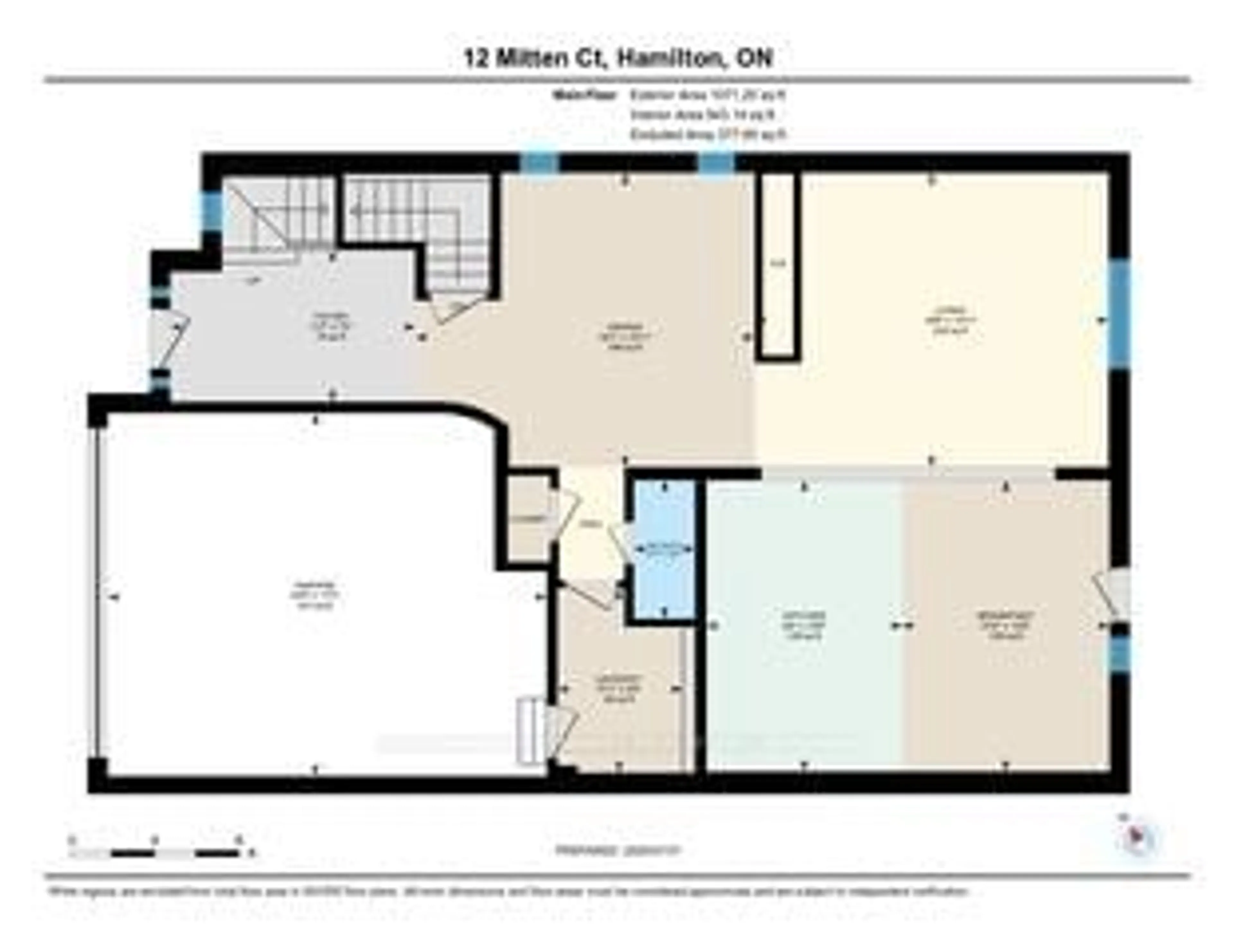 Floor plan for 12 Mitten Crt, Hamilton Ontario L8W 0B3