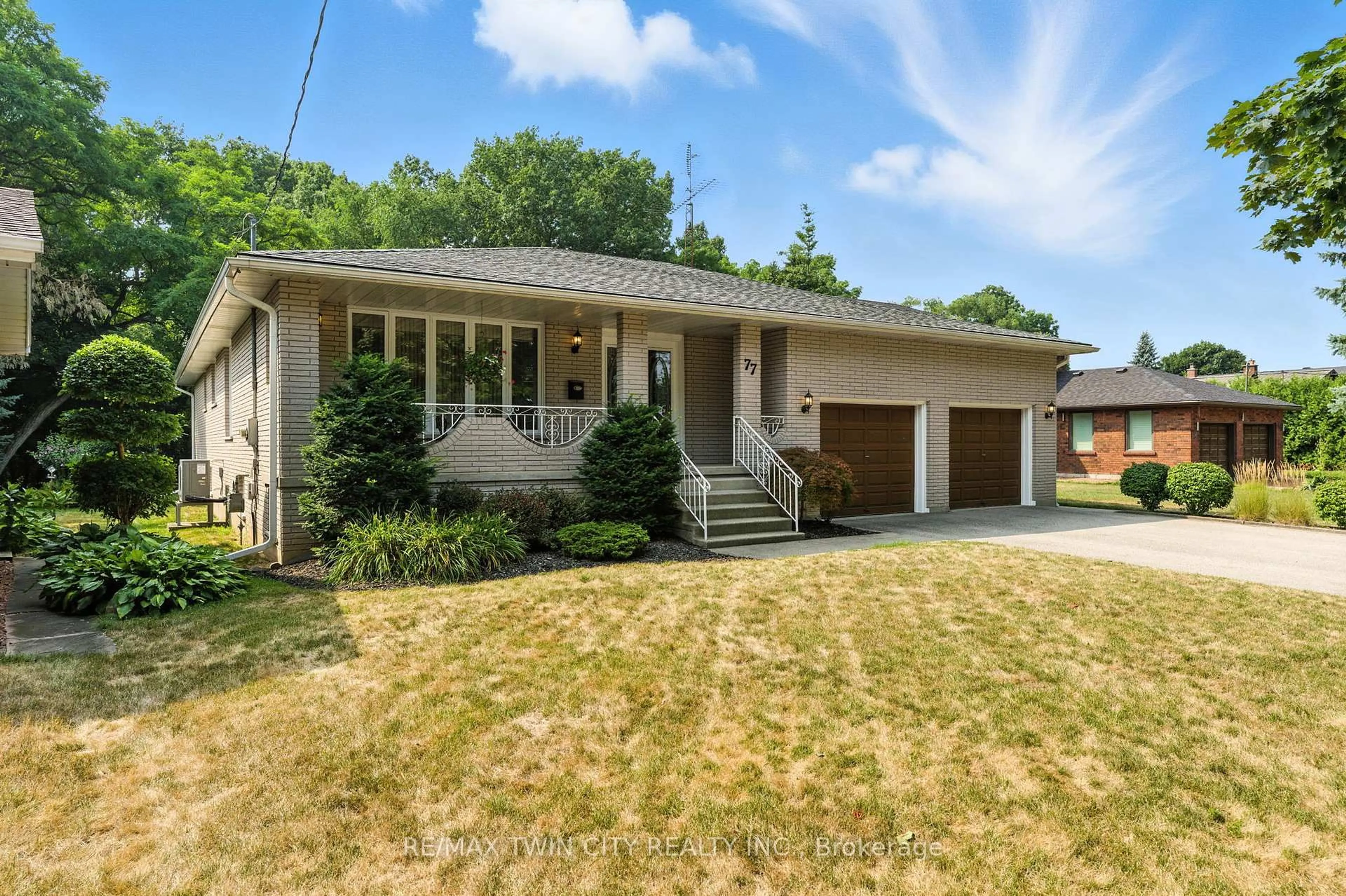 Home with brick exterior material, street for 77 Glenwood Dr, Brantford Ontario N3S 7N1