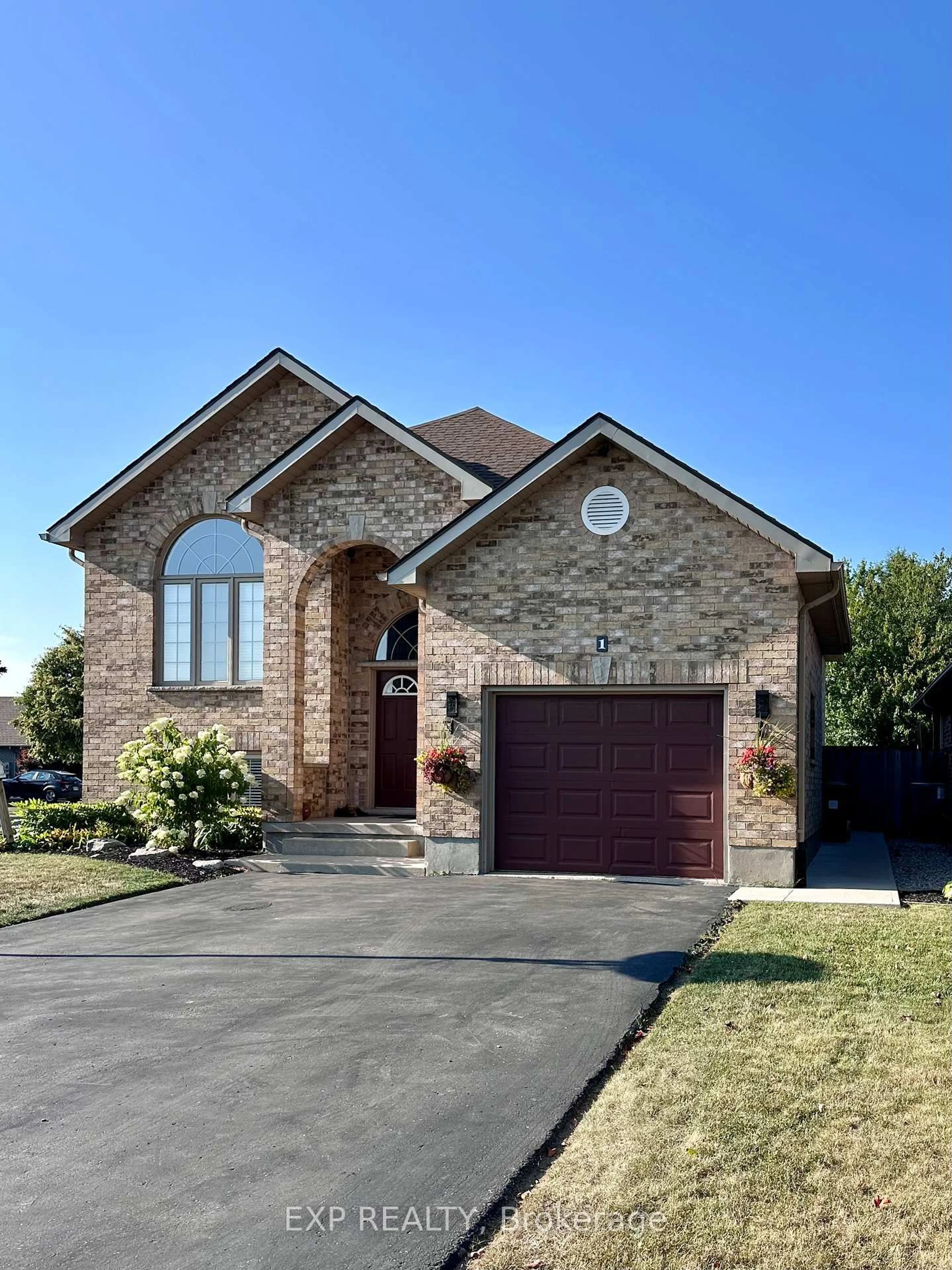 Home with brick exterior material, street for 1 Falconridge Crt, St. Thomas Ontario N5R 6J2