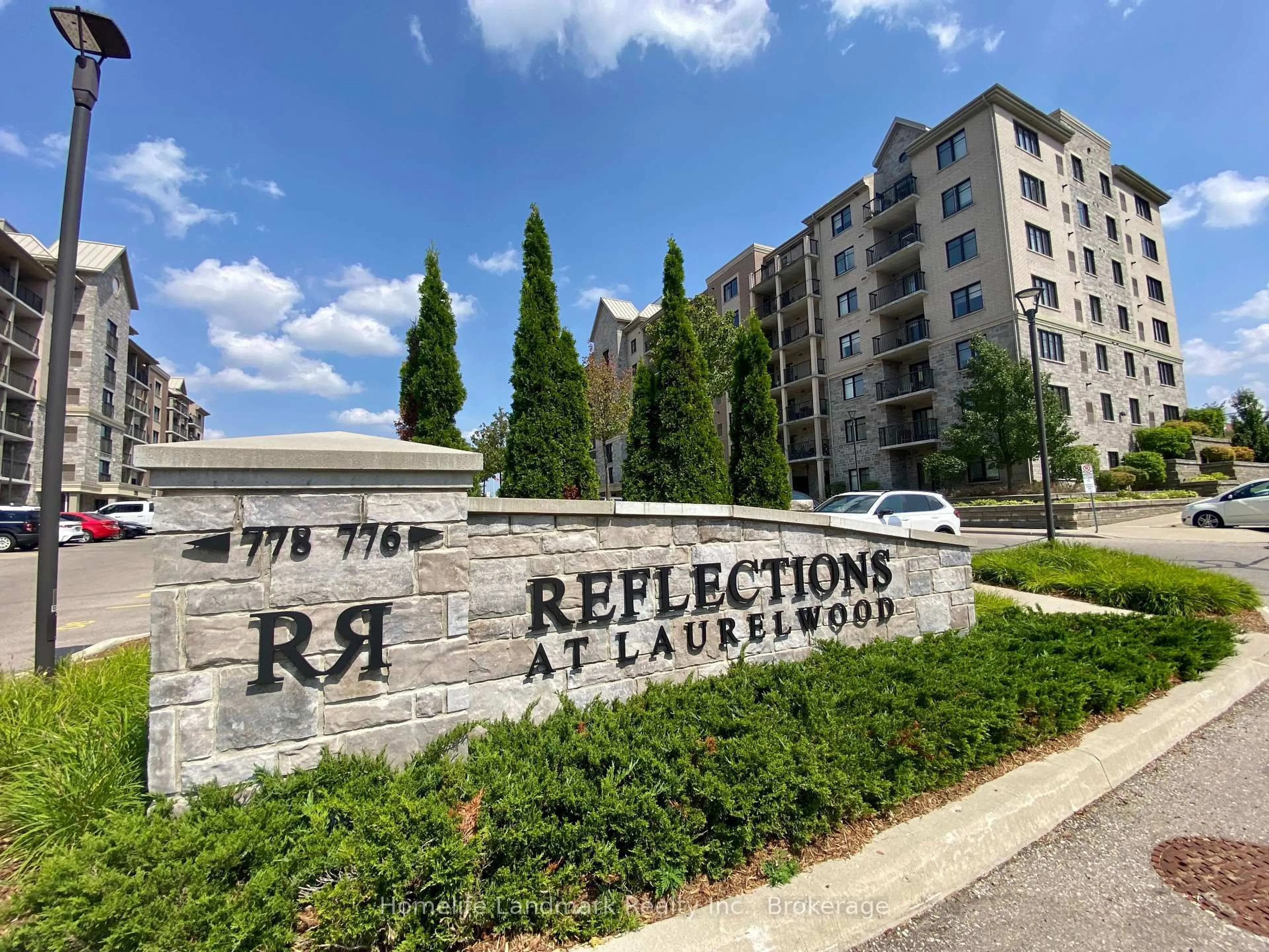 A pic from outside/outdoor area/front of a property/back of a property/a pic from drone, street for 776 Laurelwood Dr #302, Waterloo Ontario N2V 0A8
