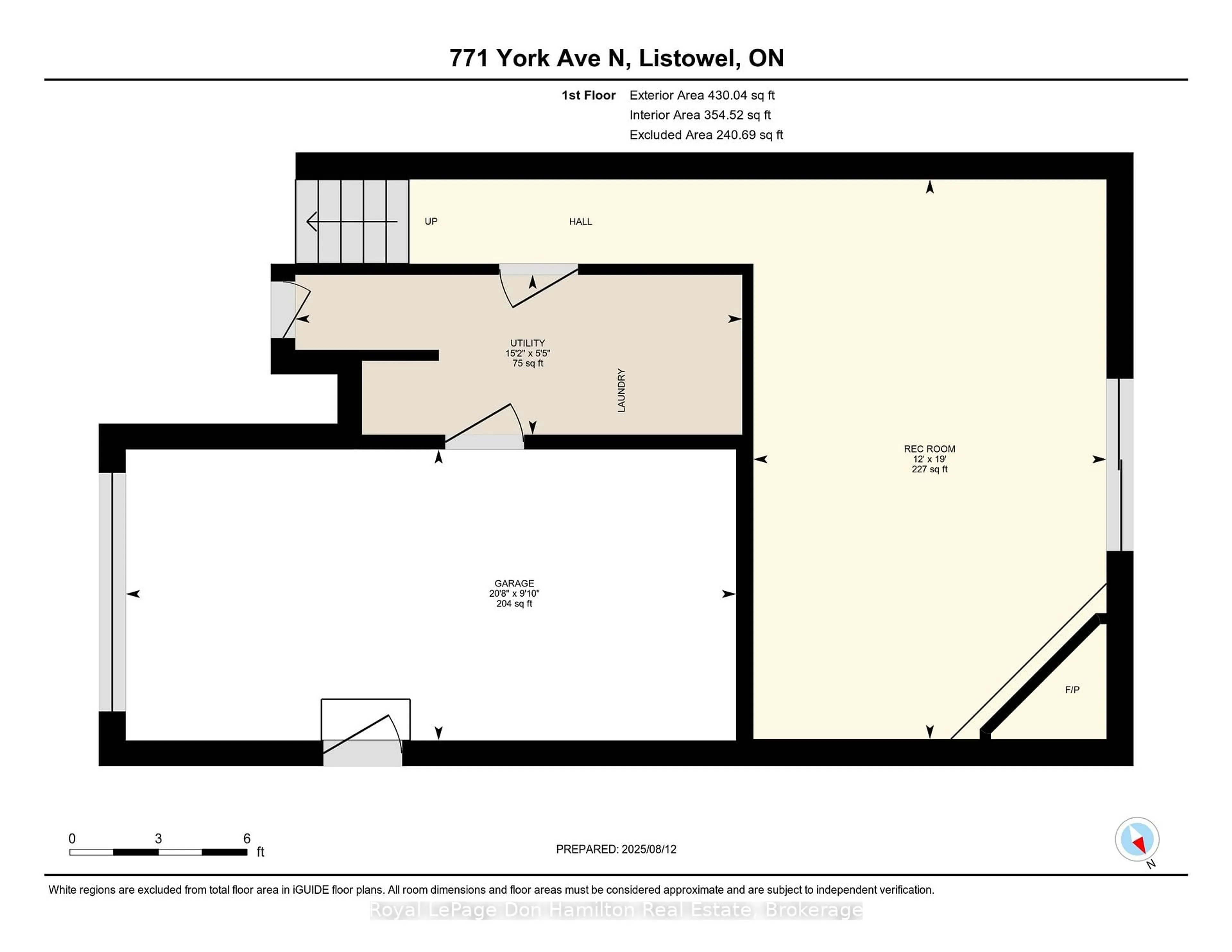Floor plan for 771 York Ave, North Perth Ontario N4W 2Y4