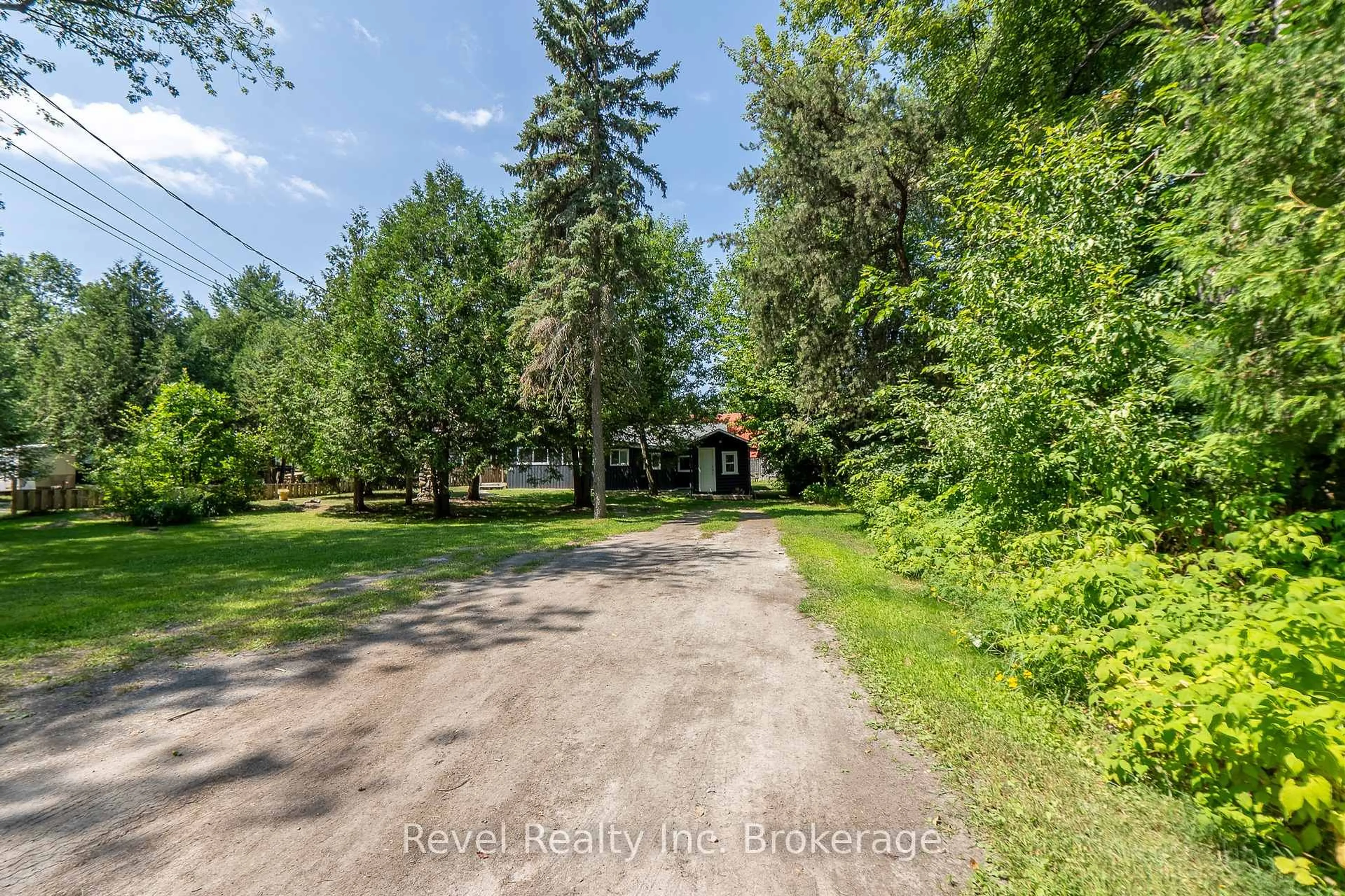 A pic from outside/outdoor area/front of a property/back of a property/a pic from drone, forest/trees view for 14 Mowat Cres, North Bay Ontario P1A 1R5