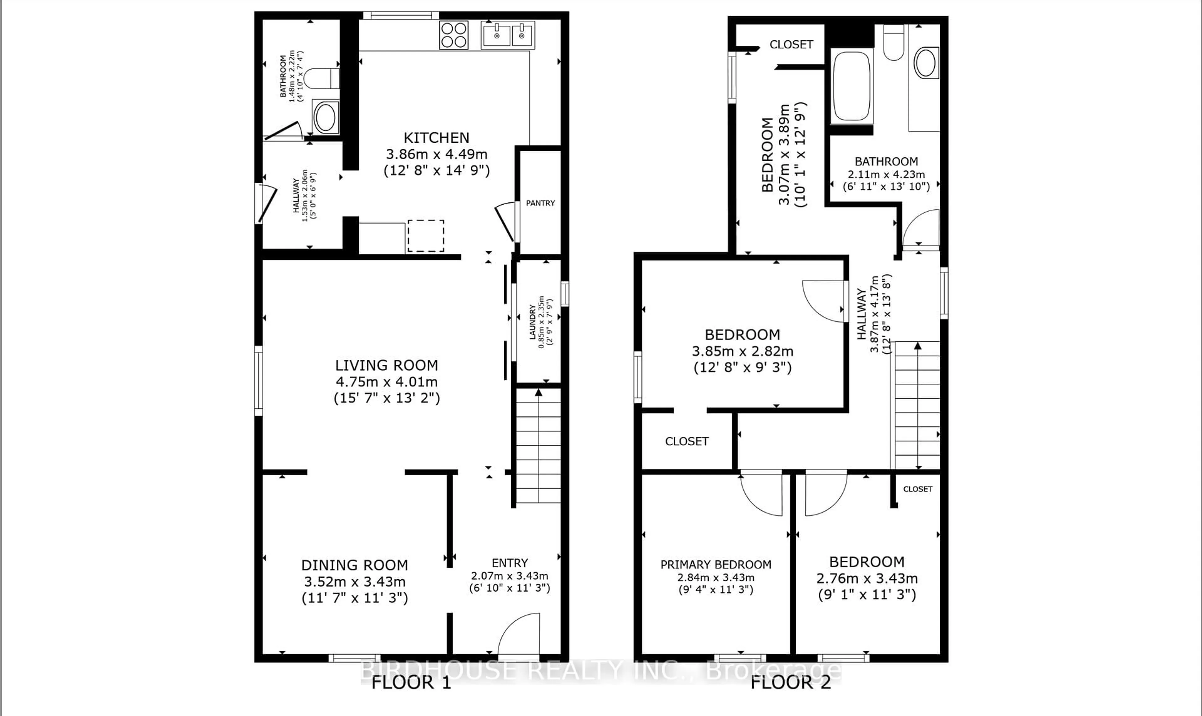 Floor plan for 625 Brown St, Peterborough Central Ontario K9J 4K6
