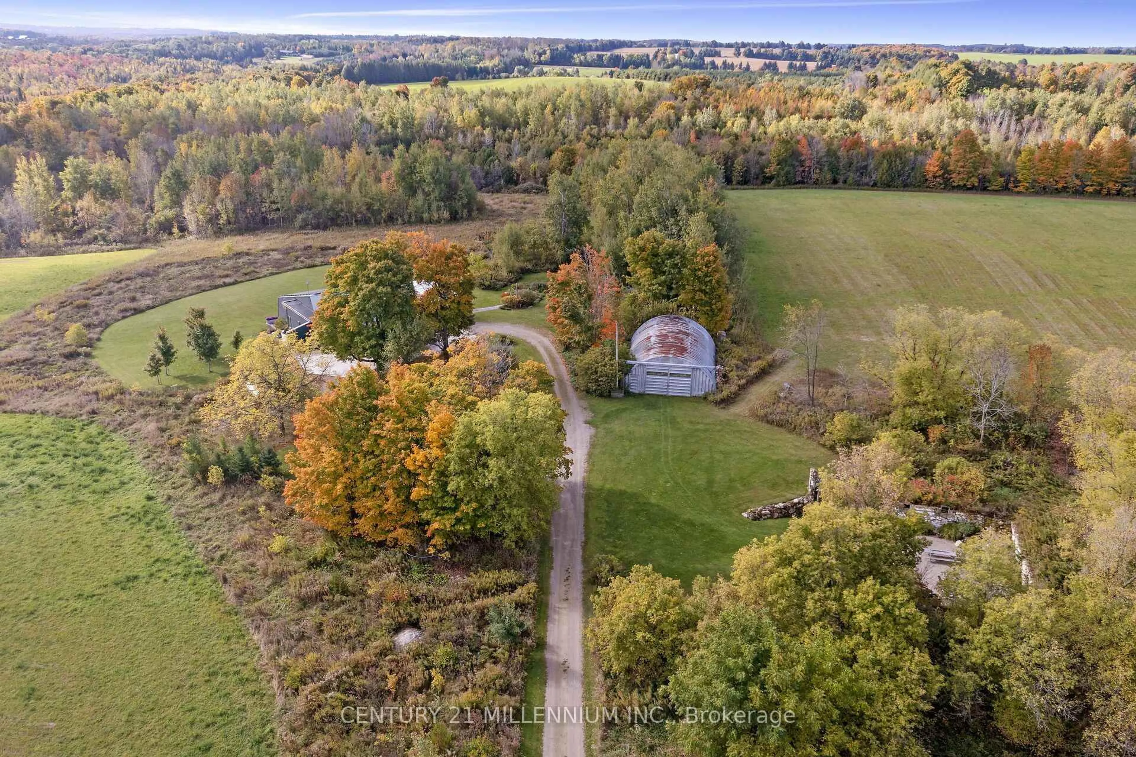A pic from outside/outdoor area/front of a property/back of a property/a pic from drone, forest/trees view for 5880 Winston Churchill Blvd, Erin Ontario N0B 1T0