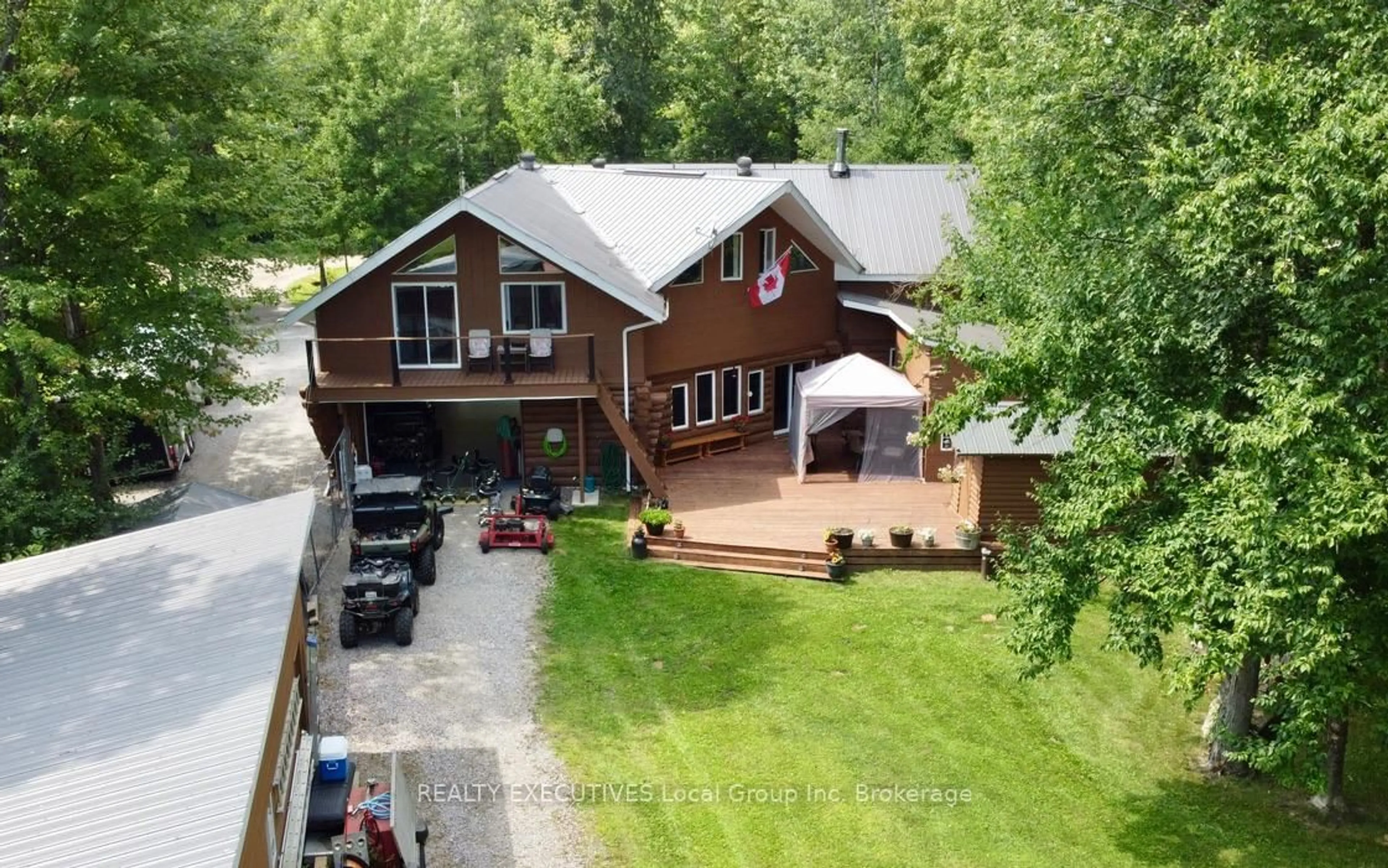 A pic from outside/outdoor area/front of a property/back of a property/a pic from drone, unknown for 1893 Jocko Point Rd, North Bay Ontario P2B 8G5
