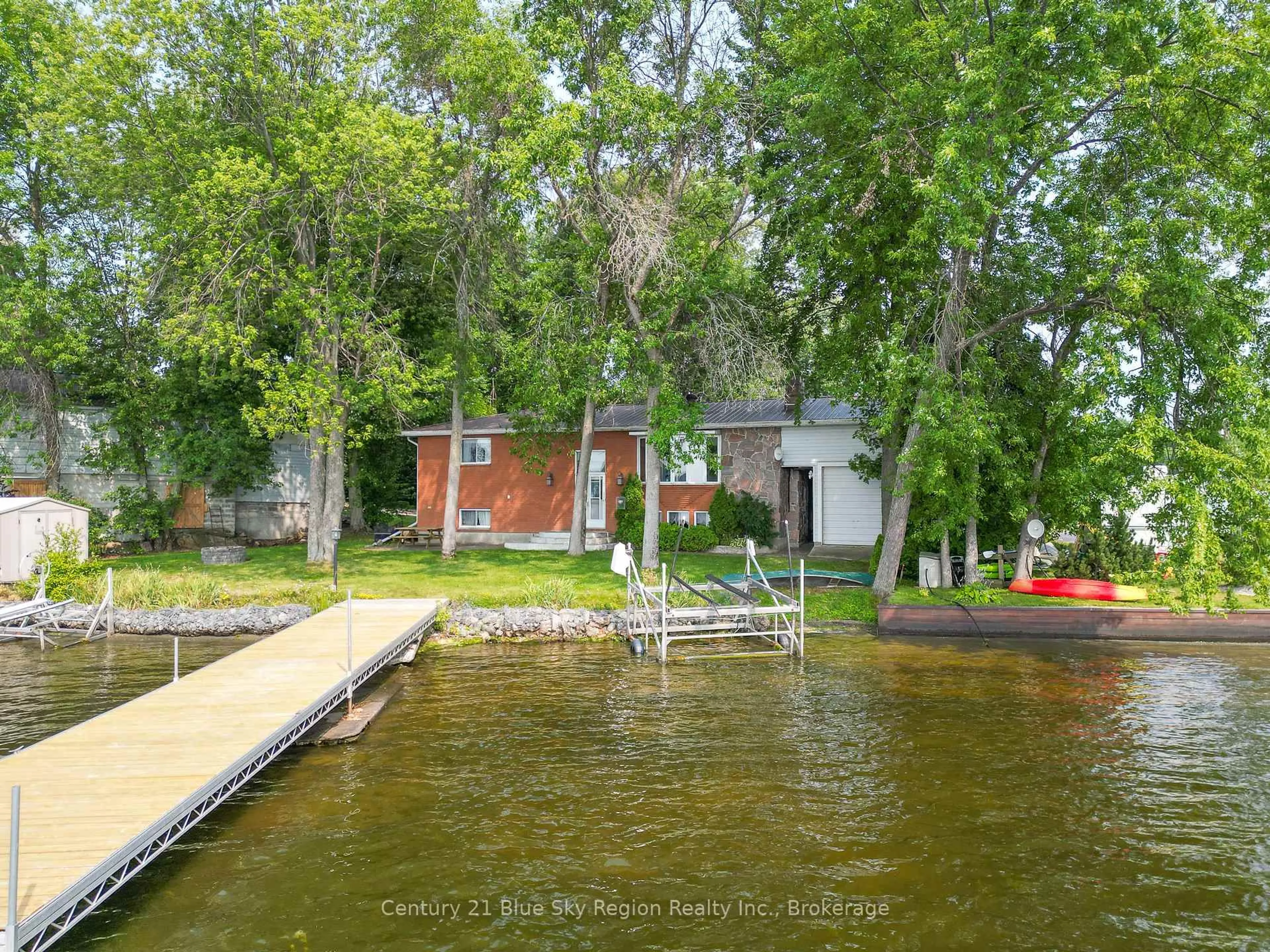A pic from outside/outdoor area/front of a property/back of a property/a pic from drone, water/lake/river/ocean view for 205 Avenue Du Lac Dr, West Nipissing Ontario P0H 2M0