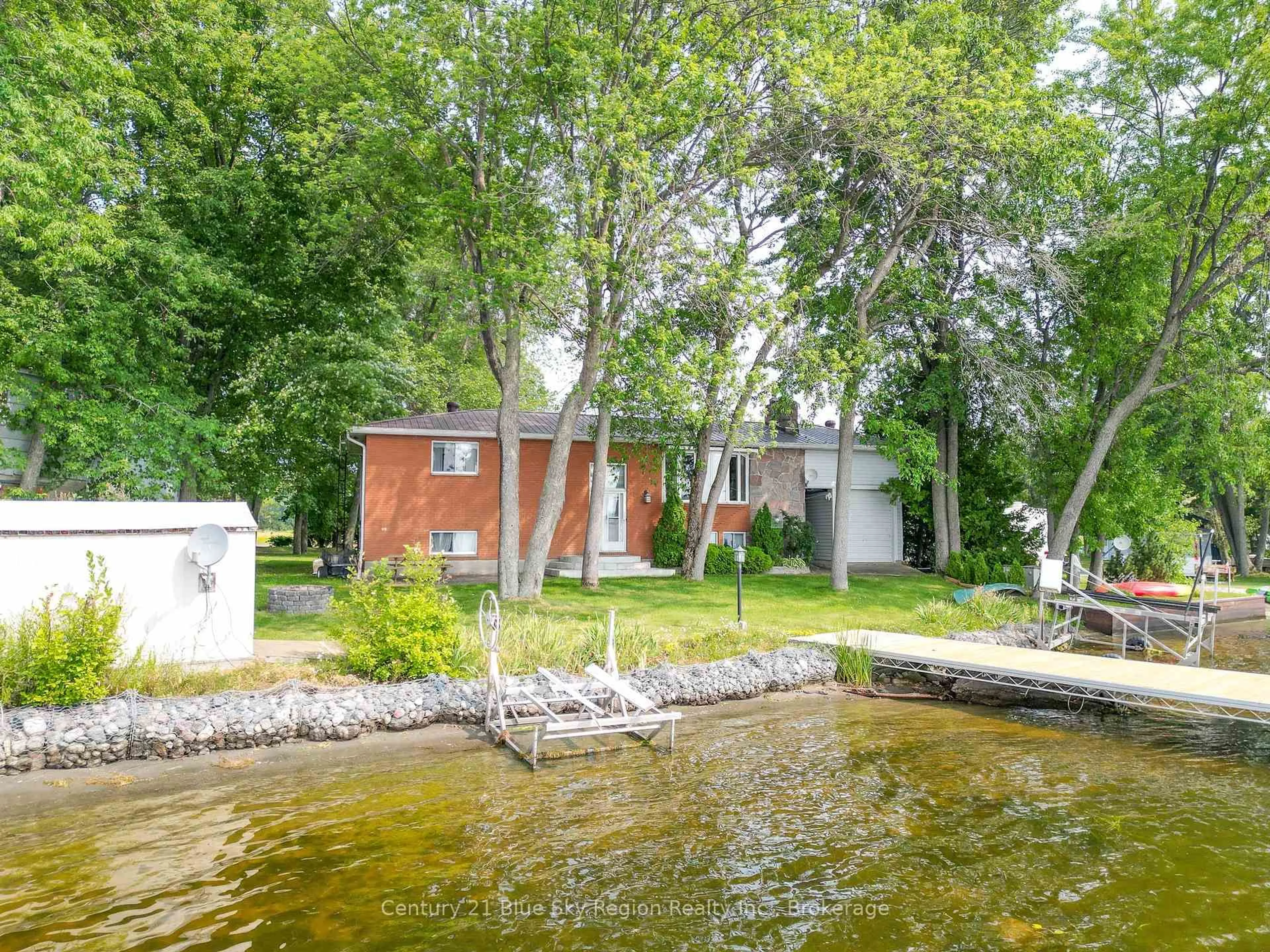 A pic from outside/outdoor area/front of a property/back of a property/a pic from drone, water/lake/river/ocean view for 205 Avenue Du Lac Dr, West Nipissing Ontario P0H 2M0
