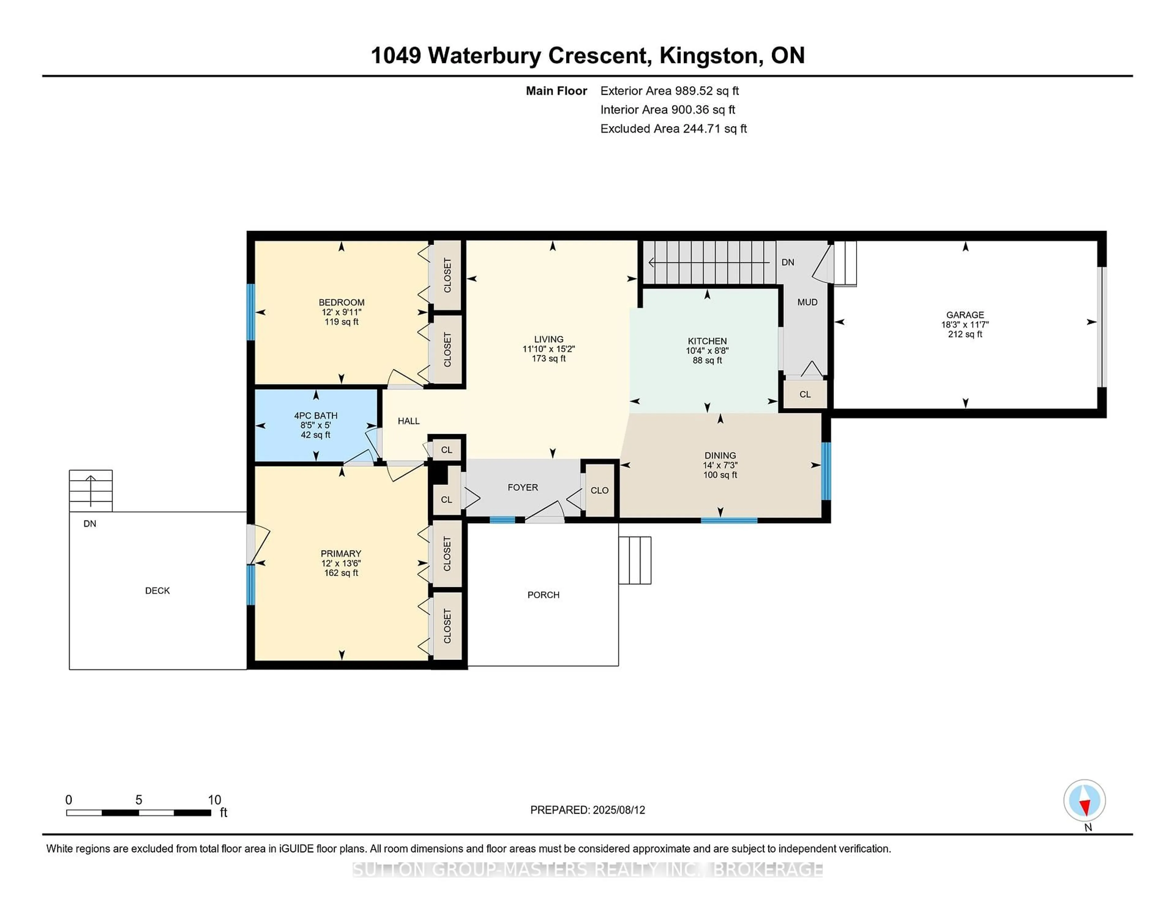 Floor plan for 1049 Waterbury Cres, Kingston Ontario K7M 8V4