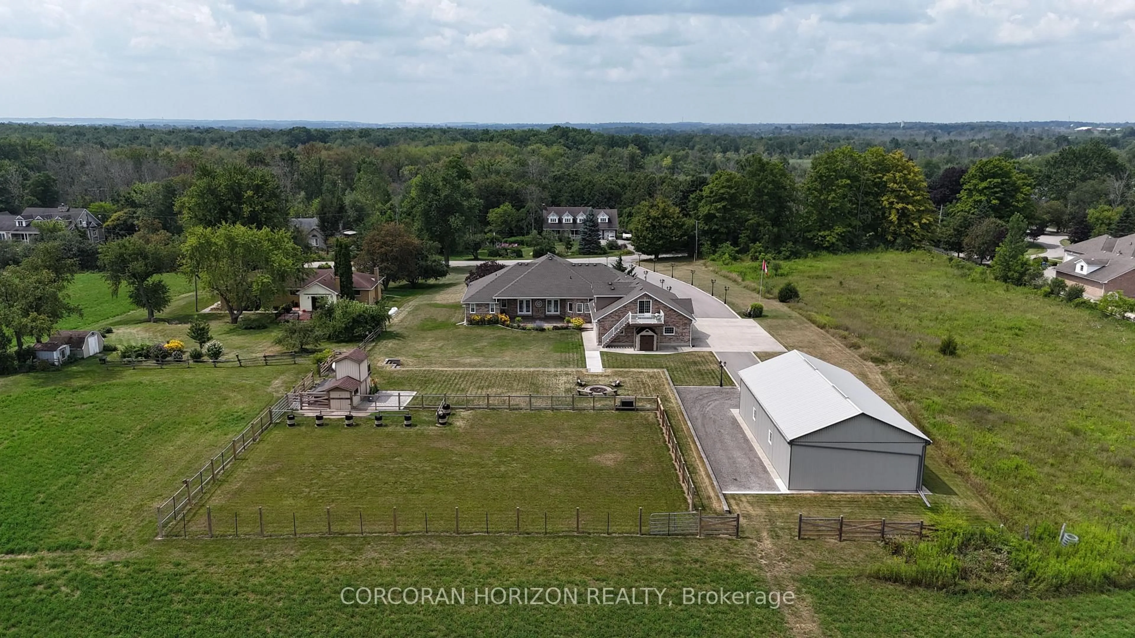 A pic from outside/outdoor area/front of a property/back of a property/a pic from drone, building for 1794 Seaton Rd, North Dumfries Ontario N1R 5S2