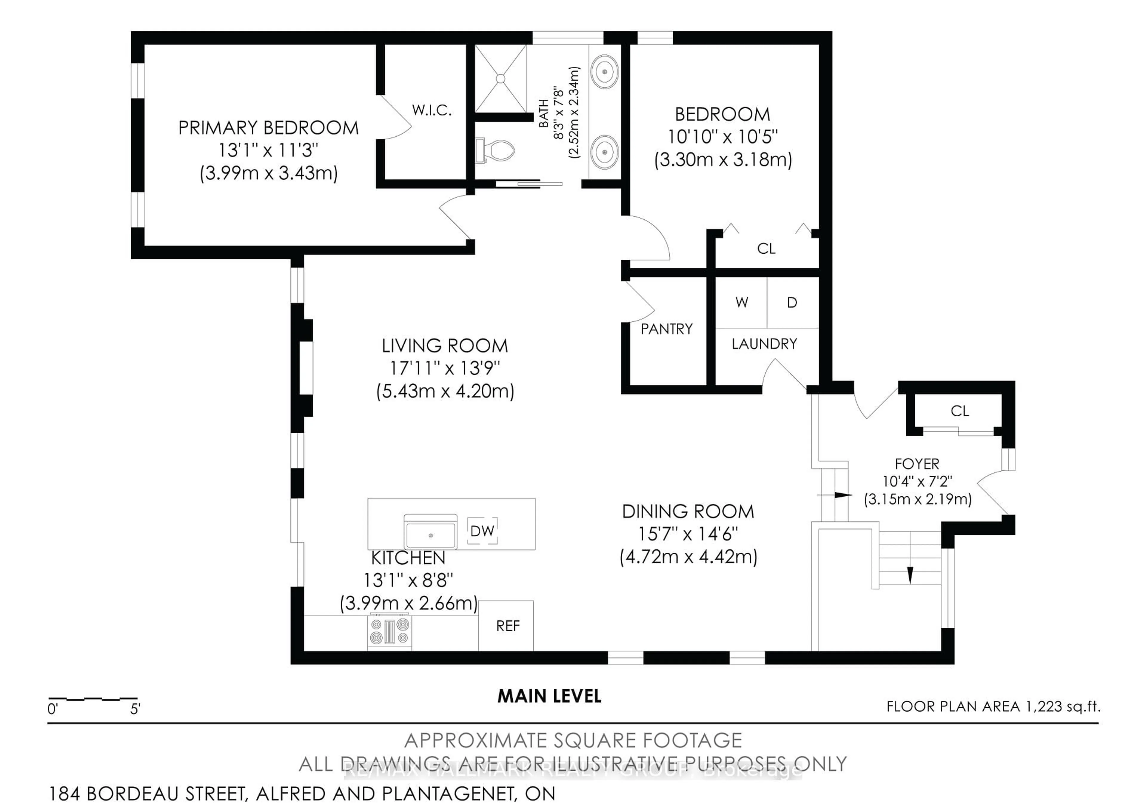 Floor plan for 184 Bordeau St, Alfred and Plantagenet Ontario K0A 3K0