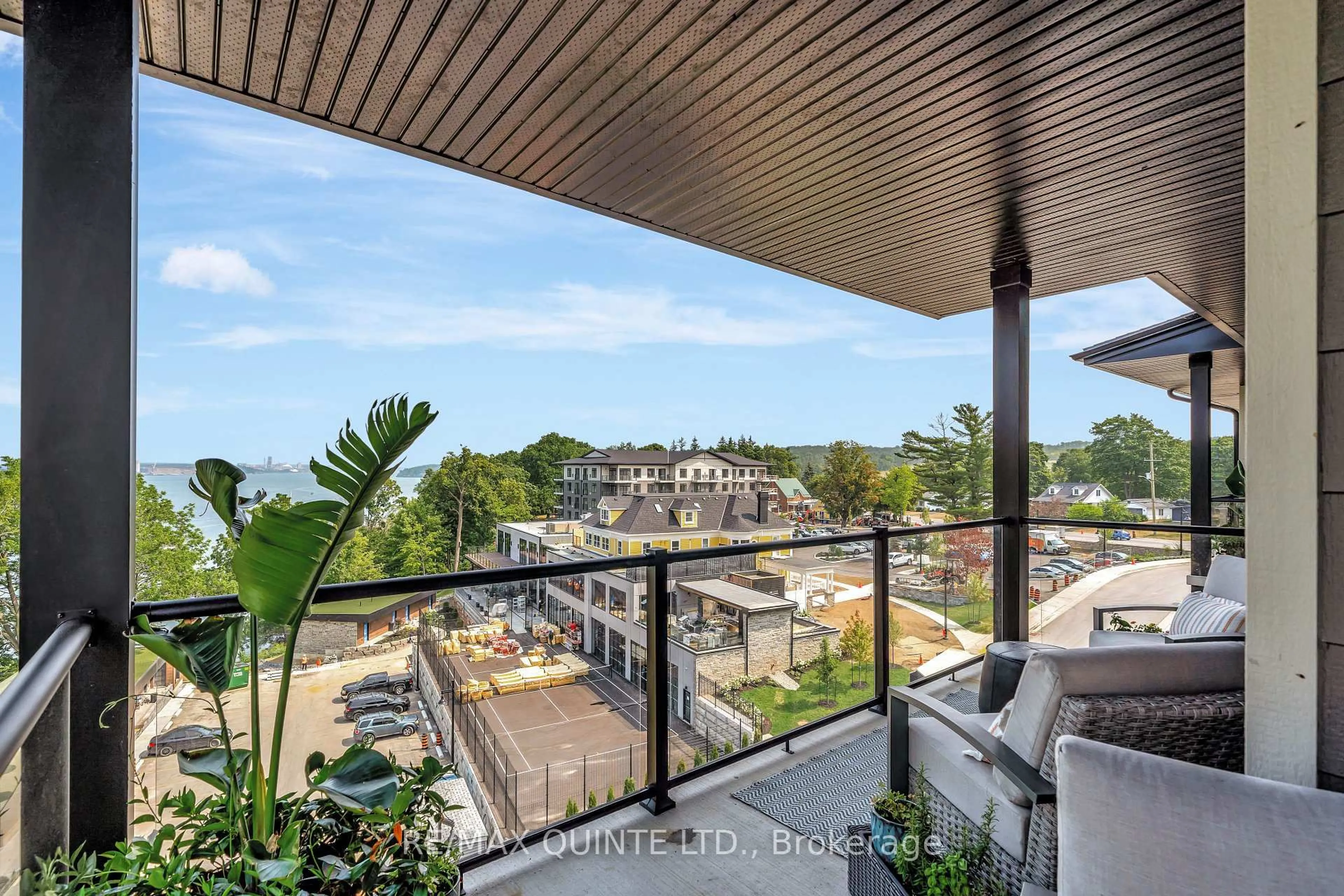 Balcony in the apartment, water/lake/river/ocean view for 17 Cleave Ave #509, Prince Edward County Ontario K0K 2T0