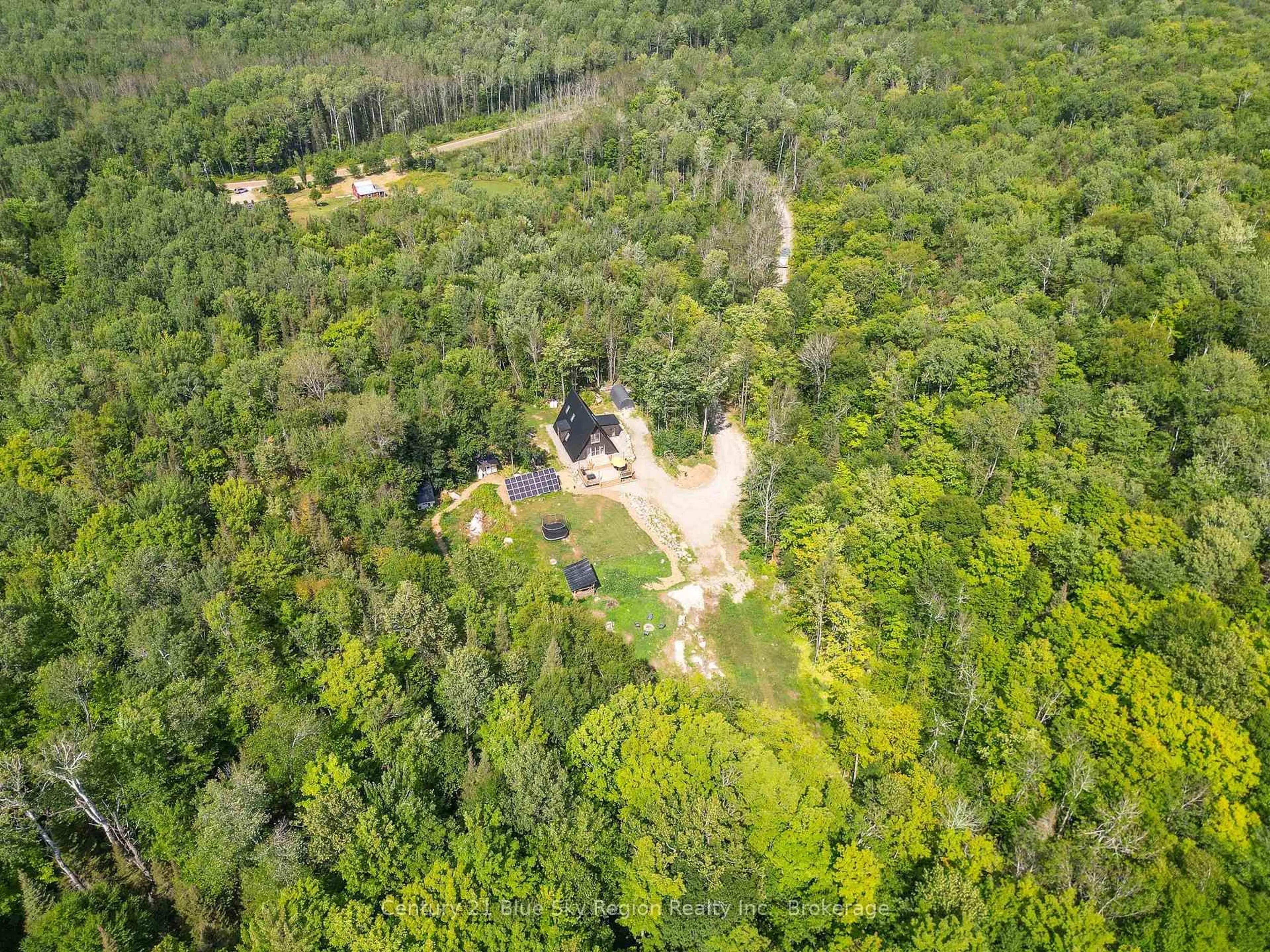 A pic from outside/outdoor area/front of a property/back of a property/a pic from drone, forest/trees view for 350 Grand Desert Rd, Bonfield Ontario P0H 1E0