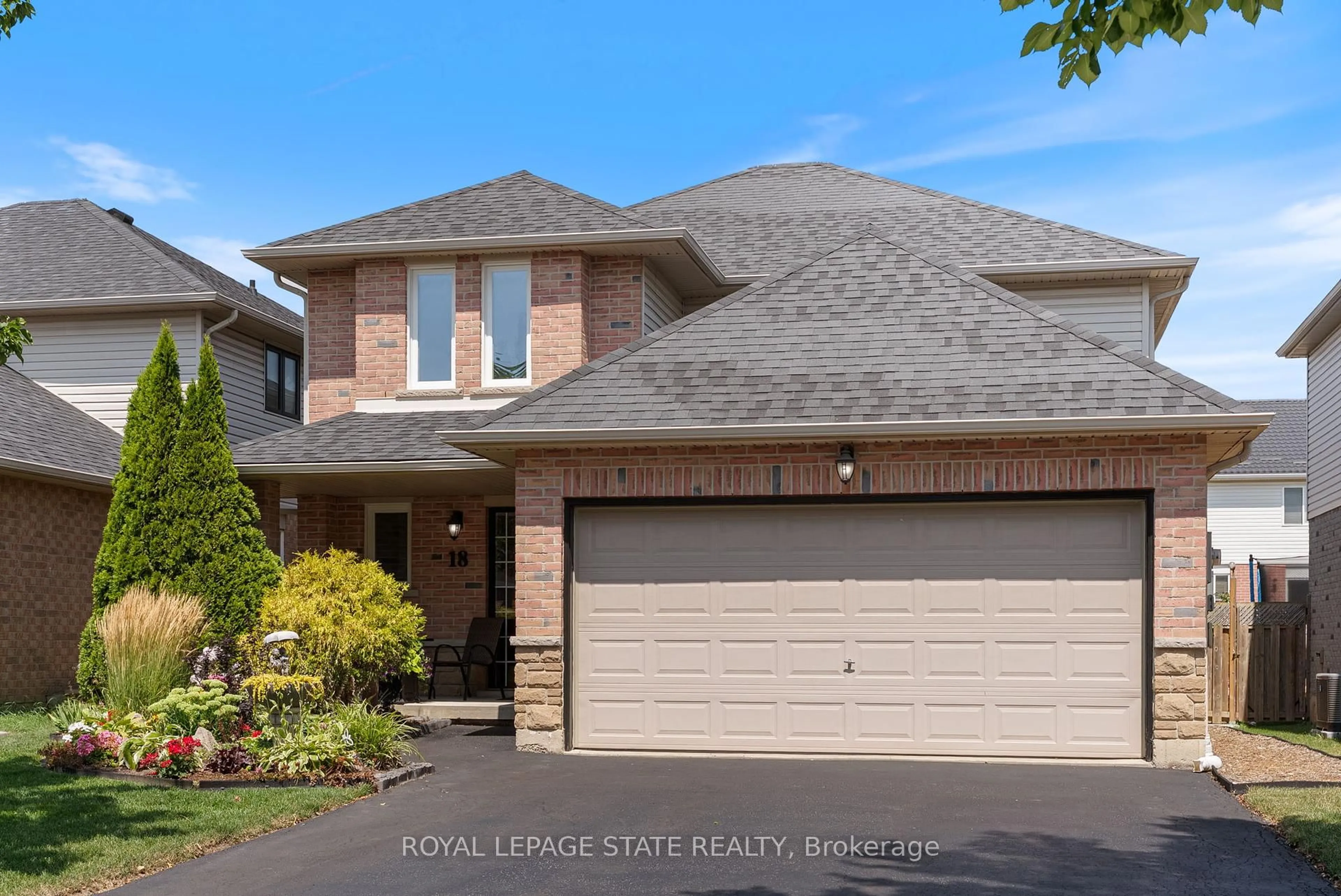 Home with brick exterior material, street for 18 Rosebury Way, Hamilton Ontario L0R 1W0