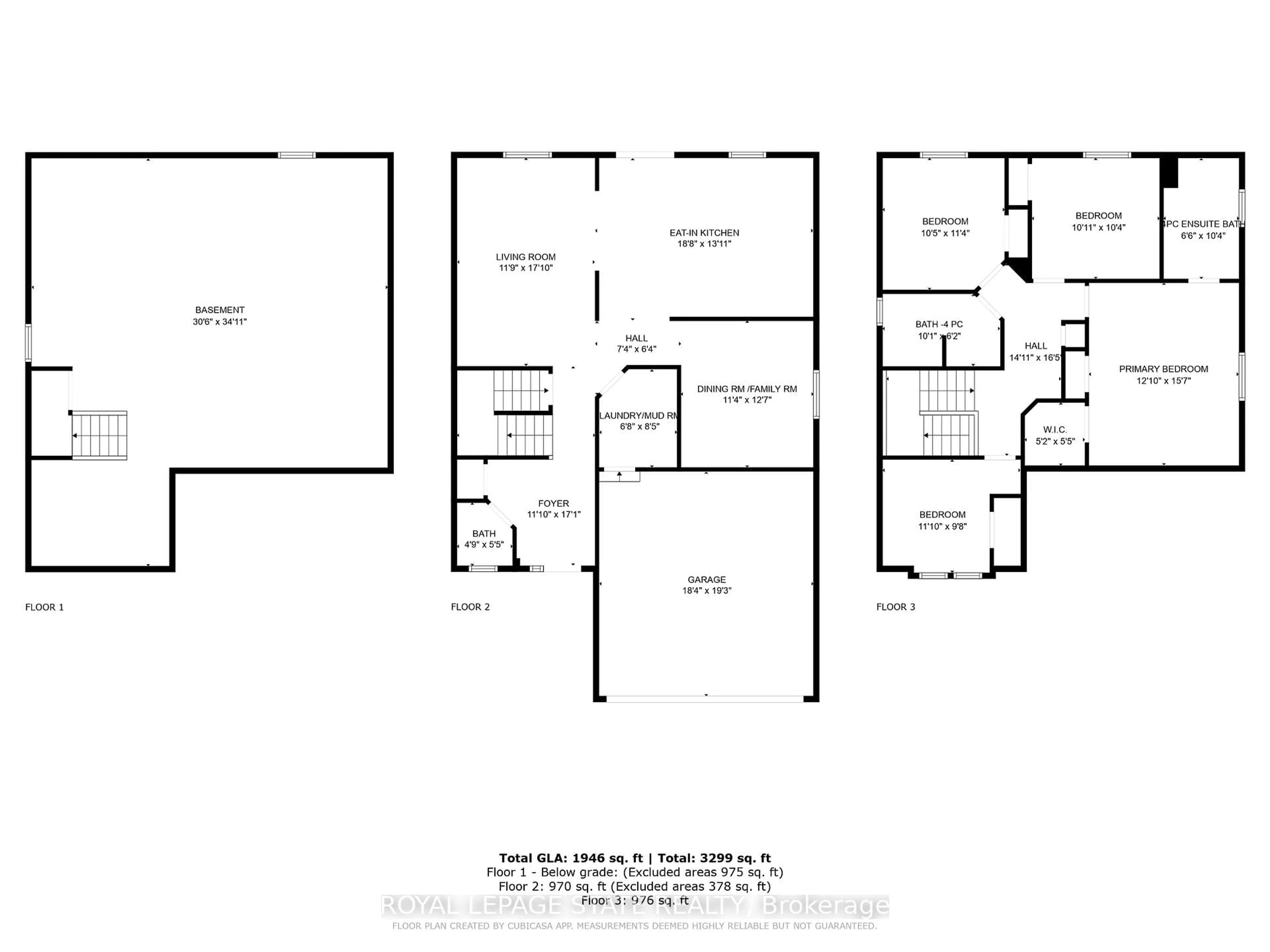 Floor plan for 18 Rosebury Way, Hamilton Ontario L0R 1W0