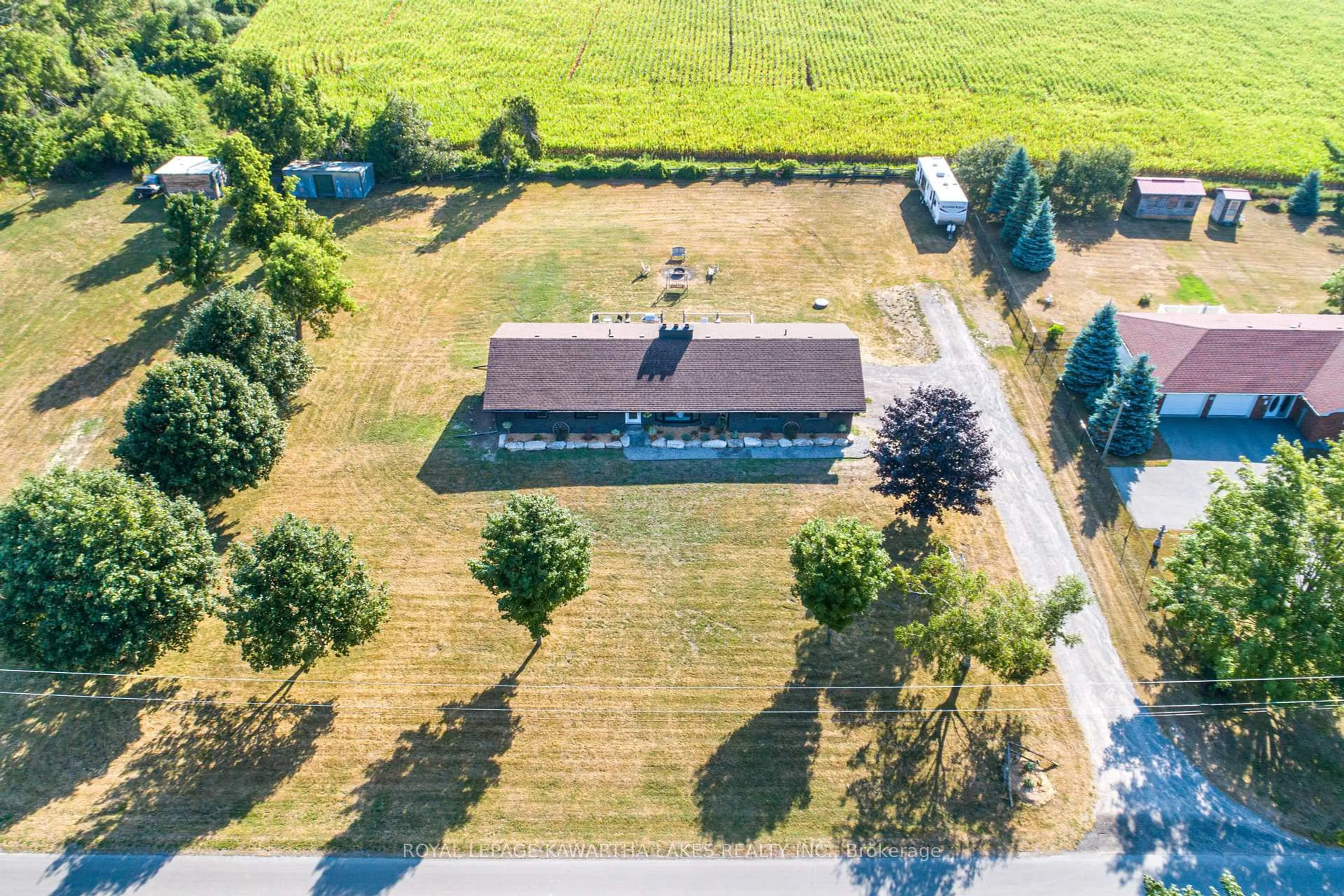 A pic from outside/outdoor area/front of a property/back of a property/a pic from drone, unknown for 1152 Killarney Bay Rd, Kawartha Lakes Ontario K0M 1G0