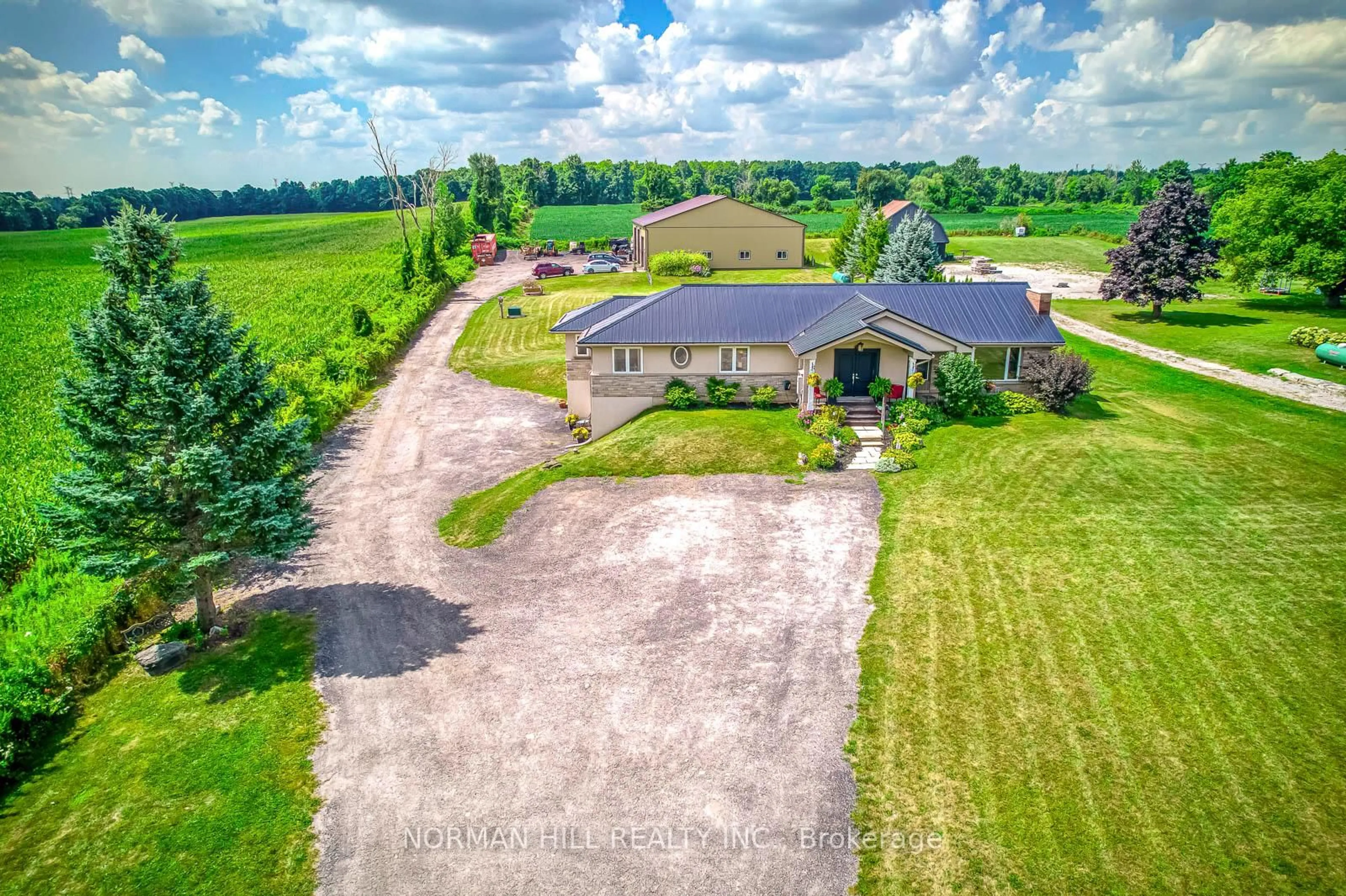 A pic from outside/outdoor area/front of a property/back of a property/a pic from drone, unknown for 5022 6th Line, Erin Ontario L7J 2L8