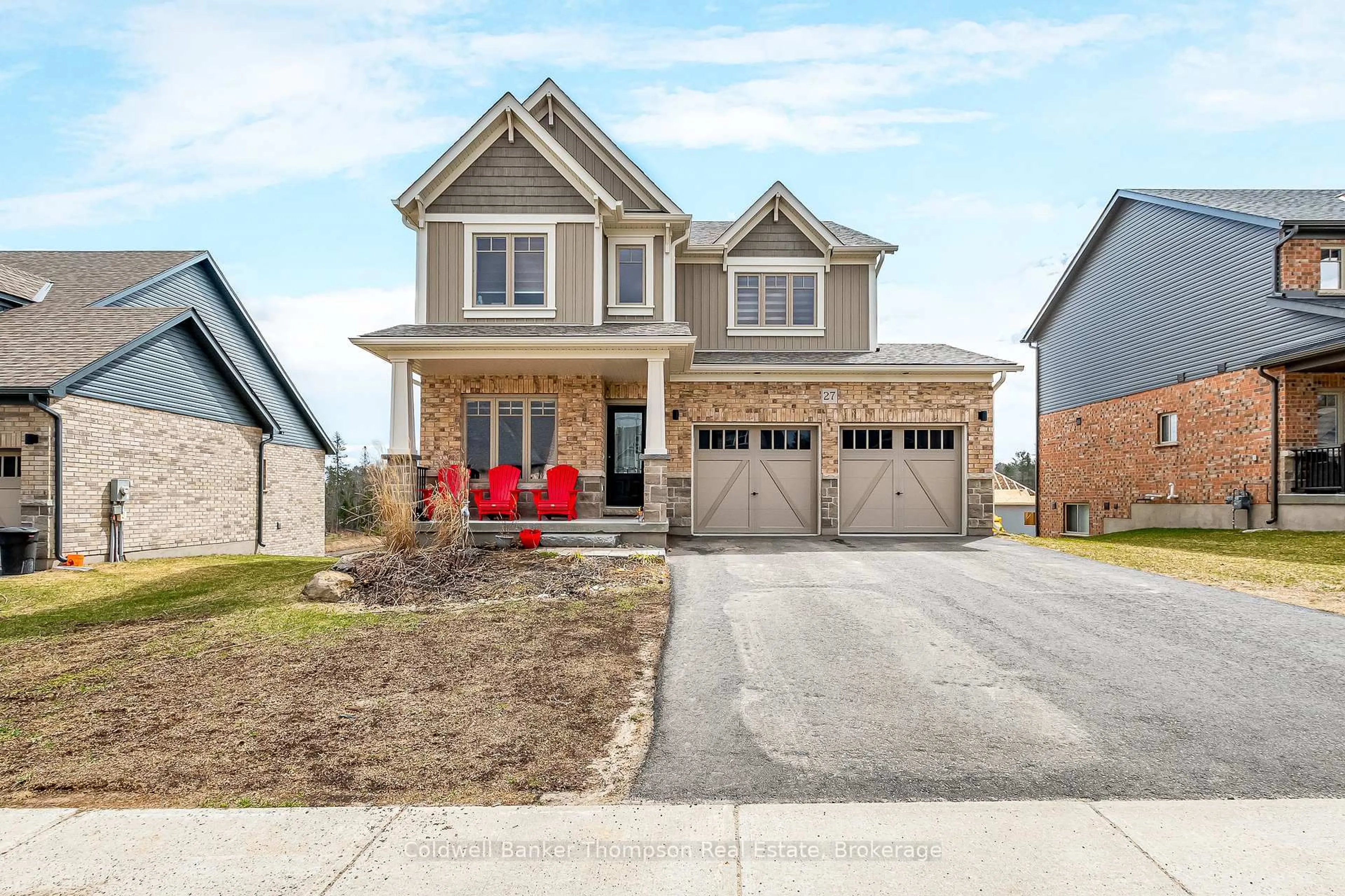 Home with brick exterior material, street for 27 Woodstream Dr, Huntsville Ontario P1H 0B7