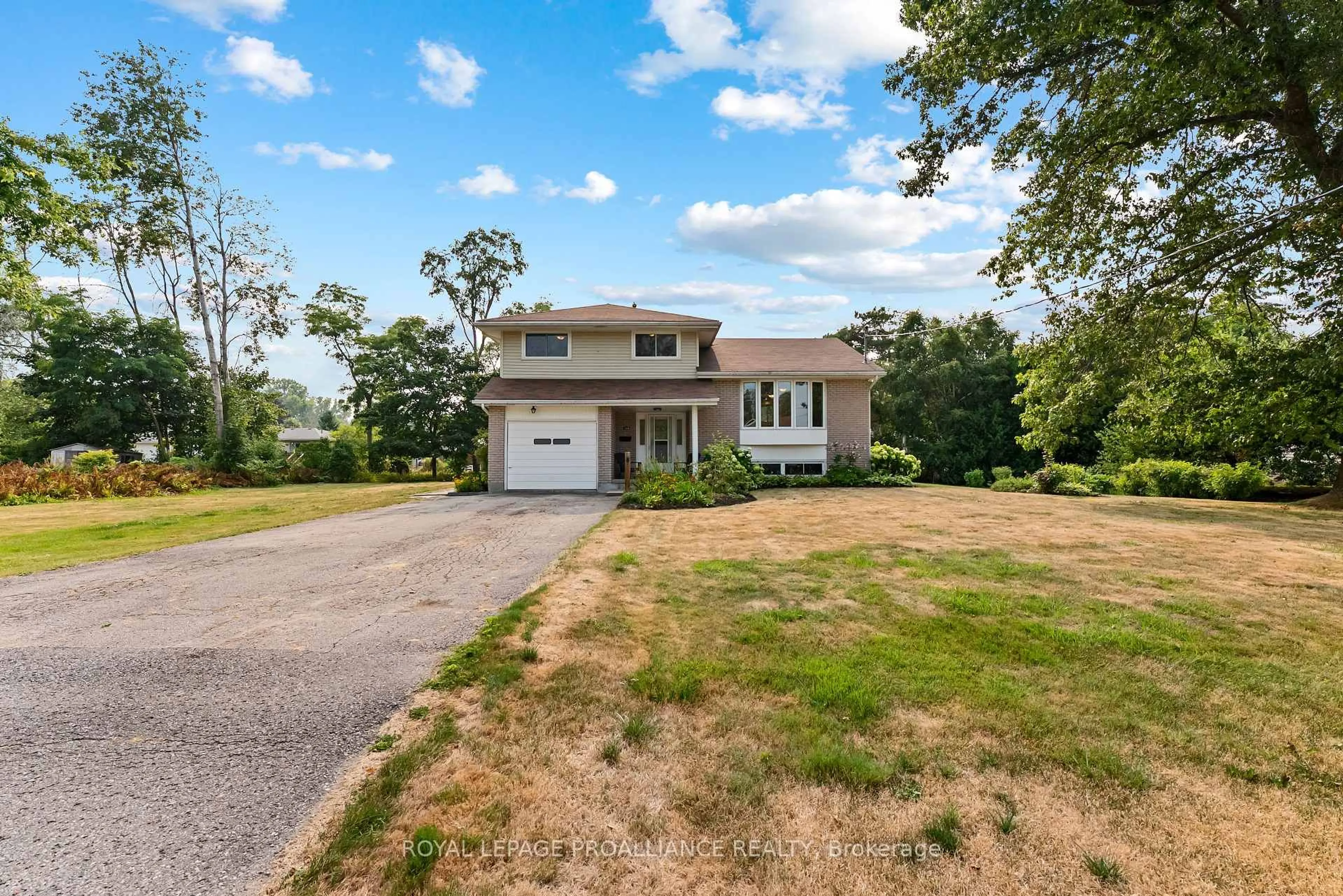 A pic from outside/outdoor area/front of a property/back of a property/a pic from drone, water/lake/river/ocean view for 243 Colonial Rd, Quinte West Ontario K8R 1C3