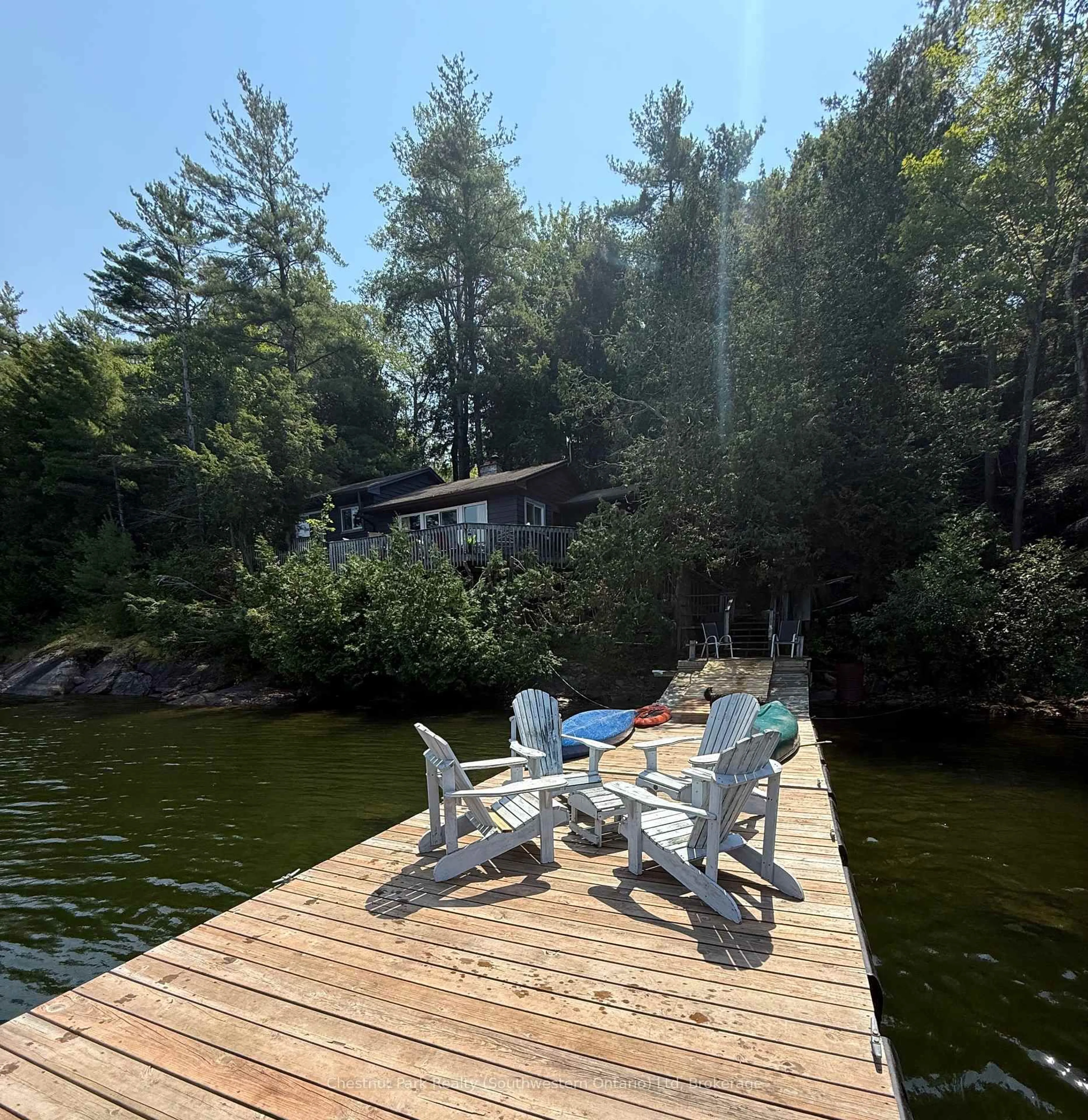 Patio, water/lake/river/ocean view for 3228 Twelve Mile Bay Rd, Georgian Bay Ontario P0C 1H0